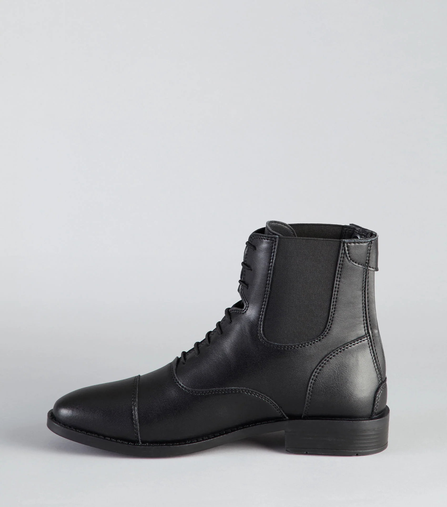 SALE - Acento Synthetic Paddock Boots Black - Image 3