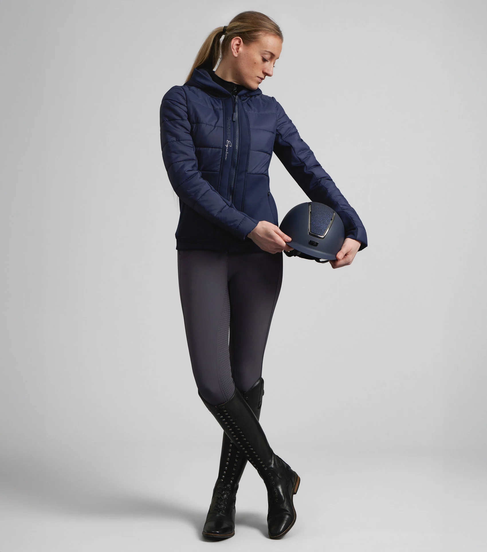 SALE - Agata Ladies Riding Jacket Navy - Image 6