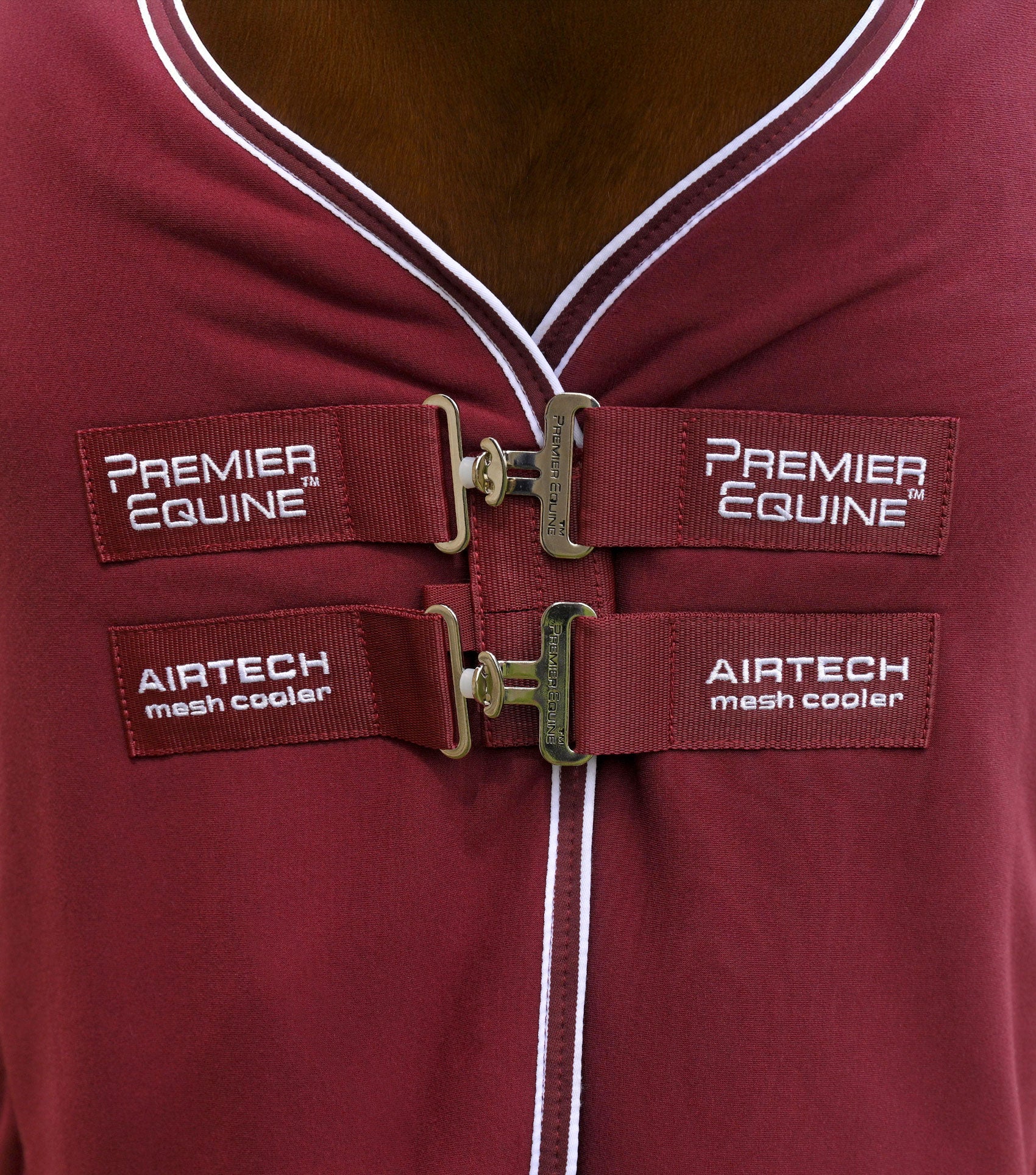 Airtech Mesh Horse Cooler Rug Burgundy - Image 2