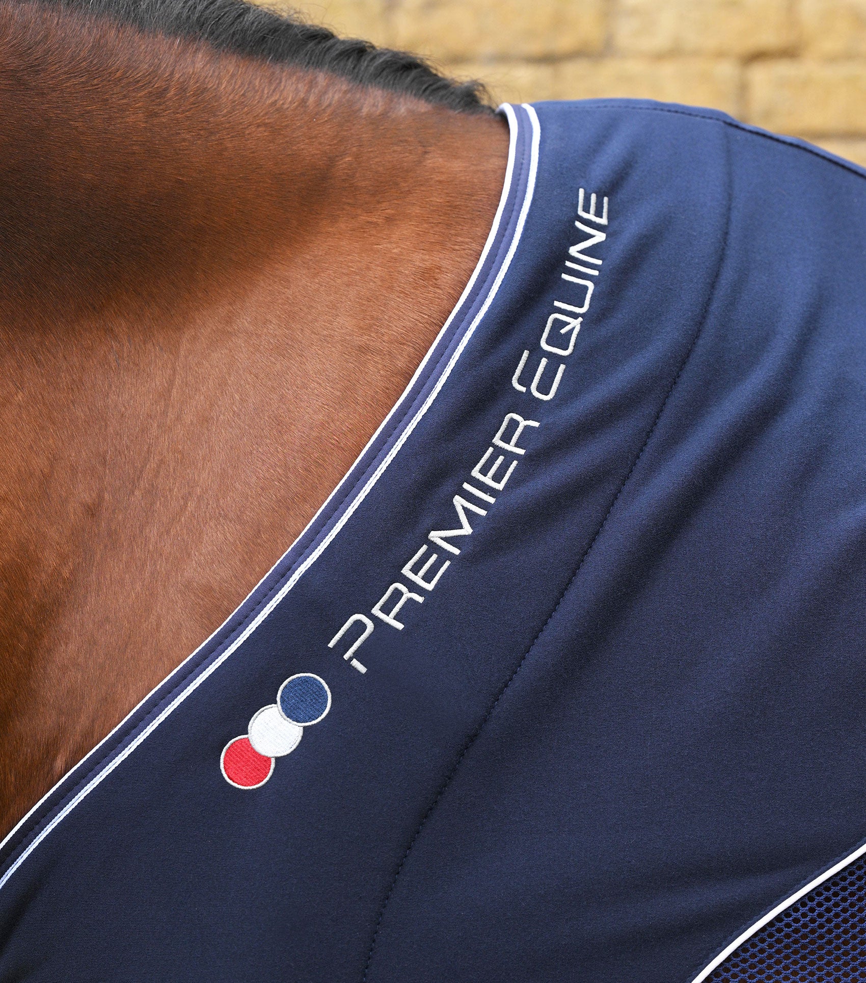 Airtech Mesh Horse Cooler Rug Navy - Image 3