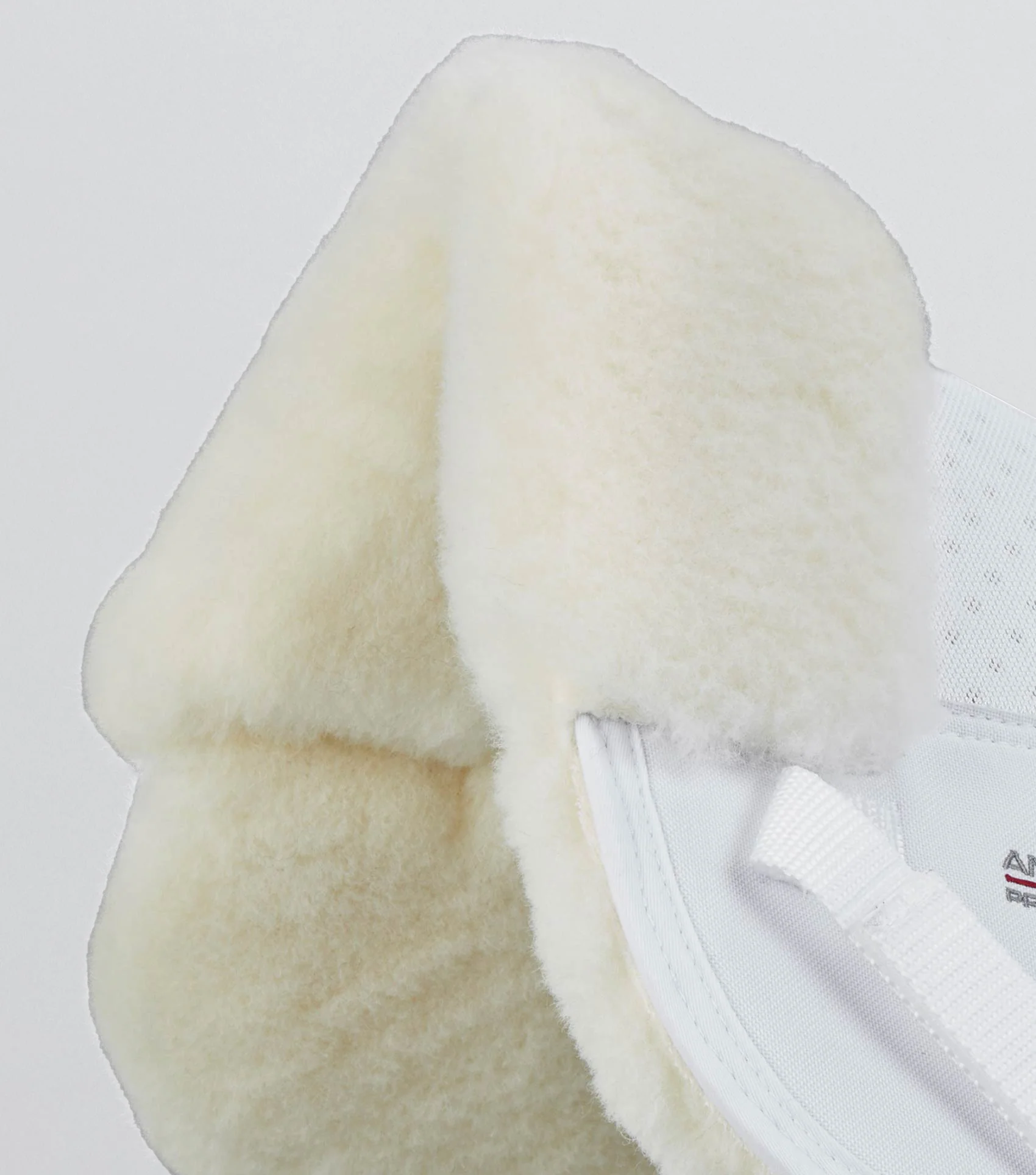 Airtechnology Shockproof Wool Saddle Pad - Half Pad White/Natural Wool - Image 3