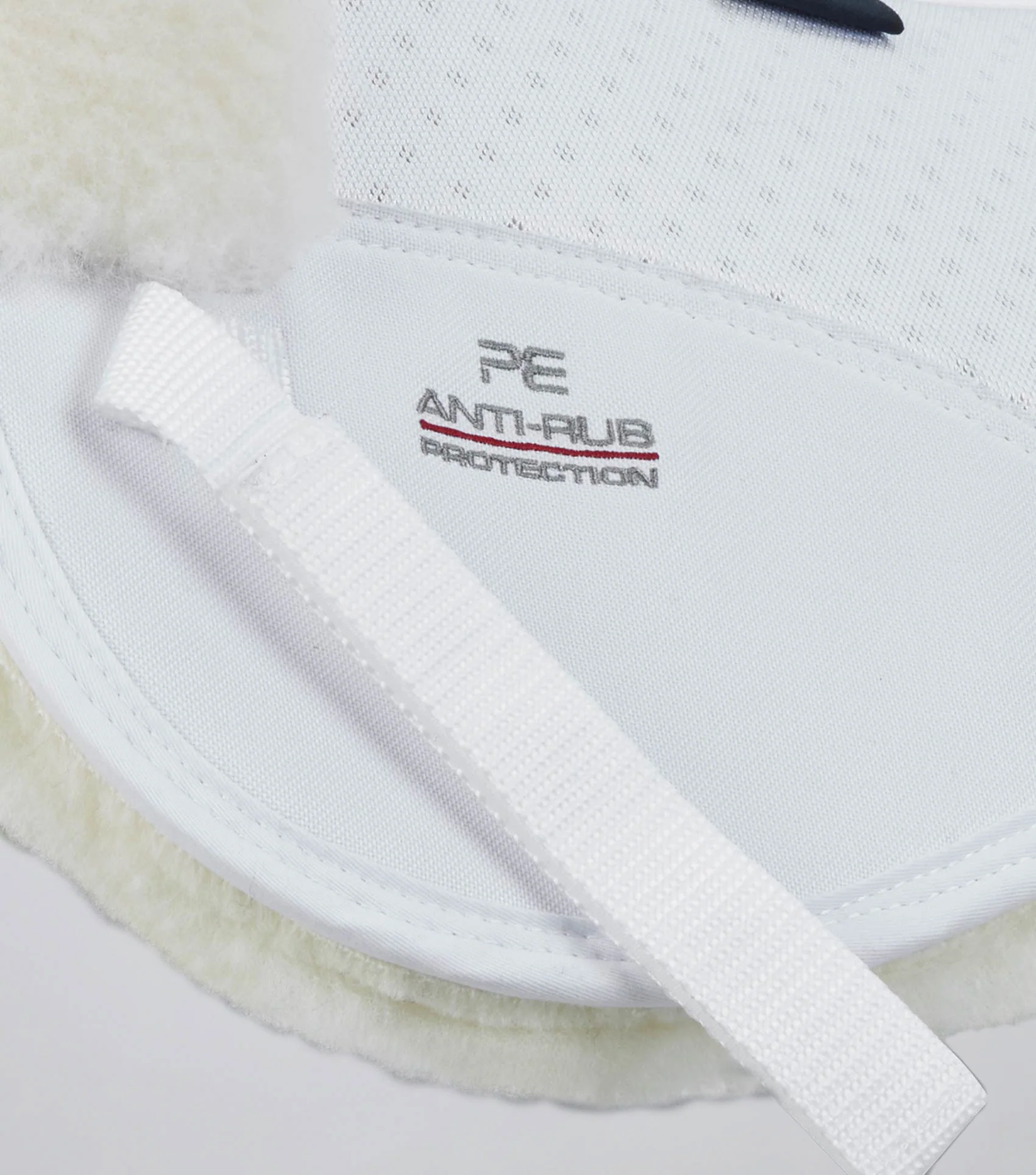 Airtechnology Shockproof Wool Saddle Pad - Half Pad White/Natural Wool - Image 5