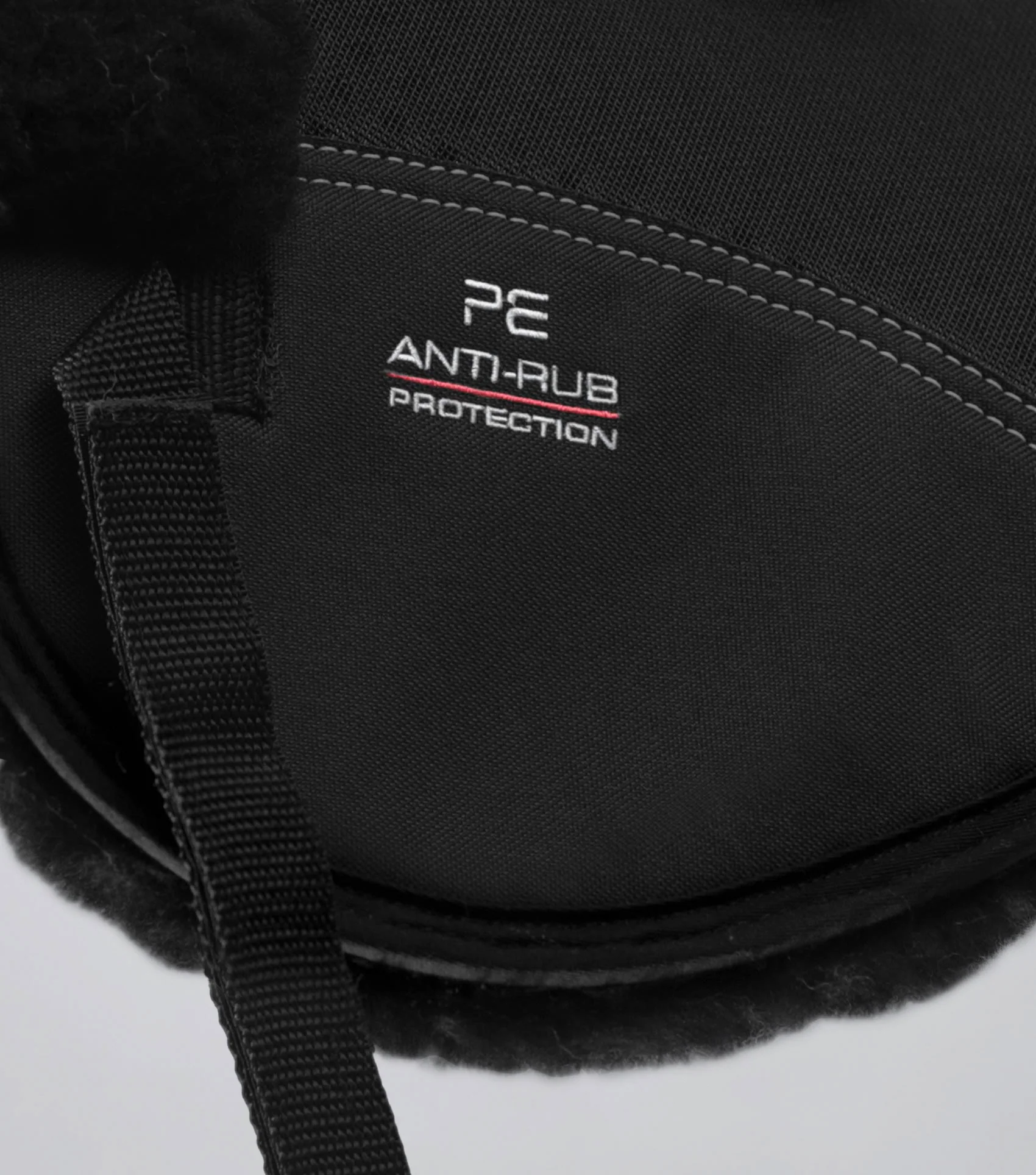 Airtechnology Shockproof Wool Saddle Pad - Half Pad Black/Black Wool - Image 5