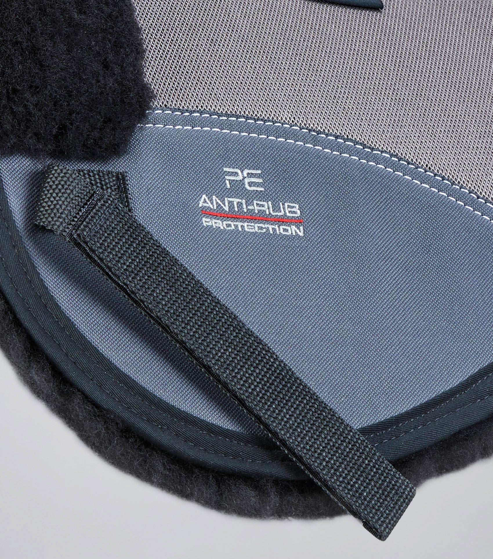 Airtechnology Shockproof Wool Saddle Pad - Half Pad Grey/Black Wool - Image 5