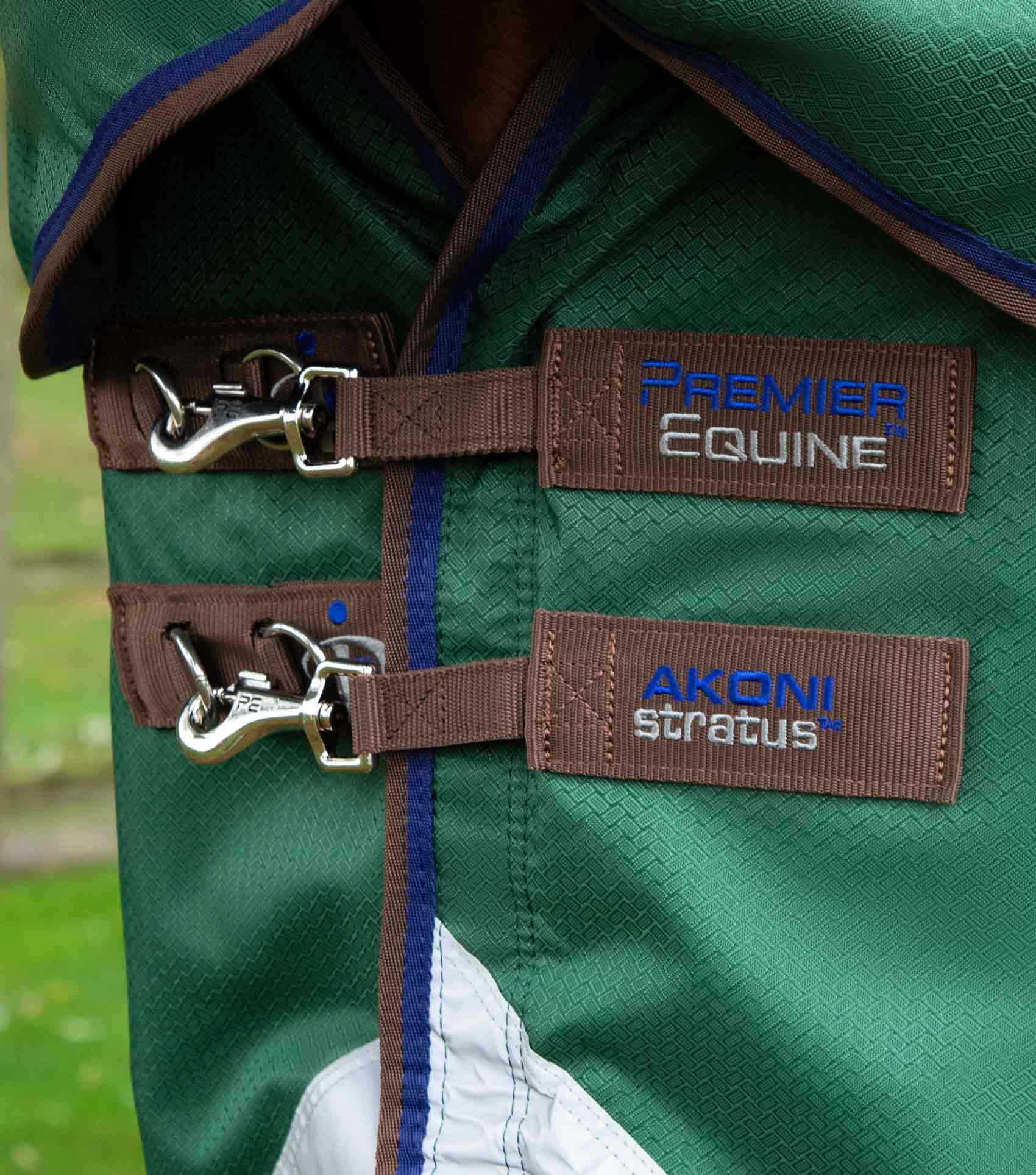 Akoni 0g Turnout Rug with Classic Neck Cover Green - Image 3