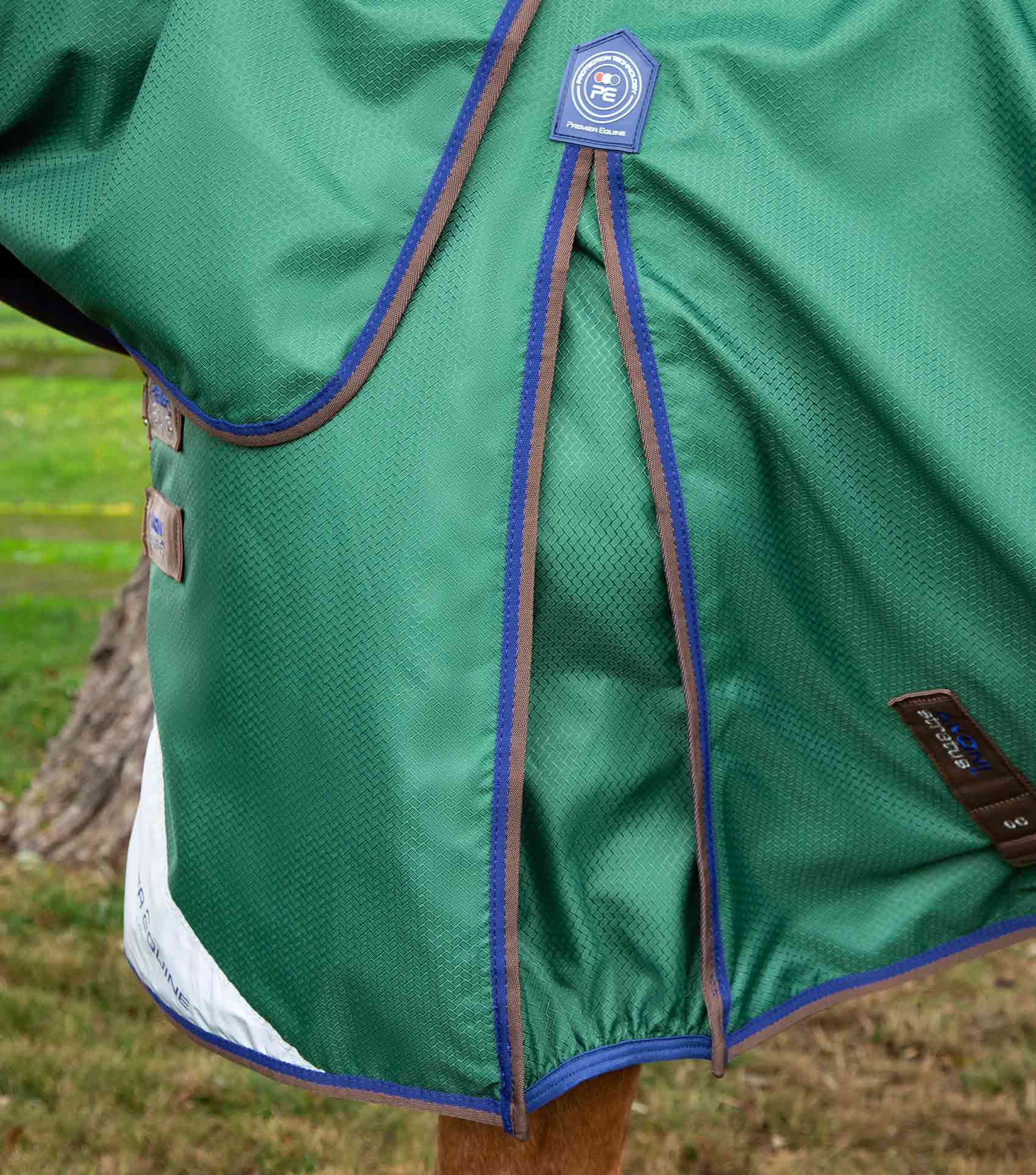 Akoni 0g Turnout Rug with Classic Neck Cover Green - Image 4