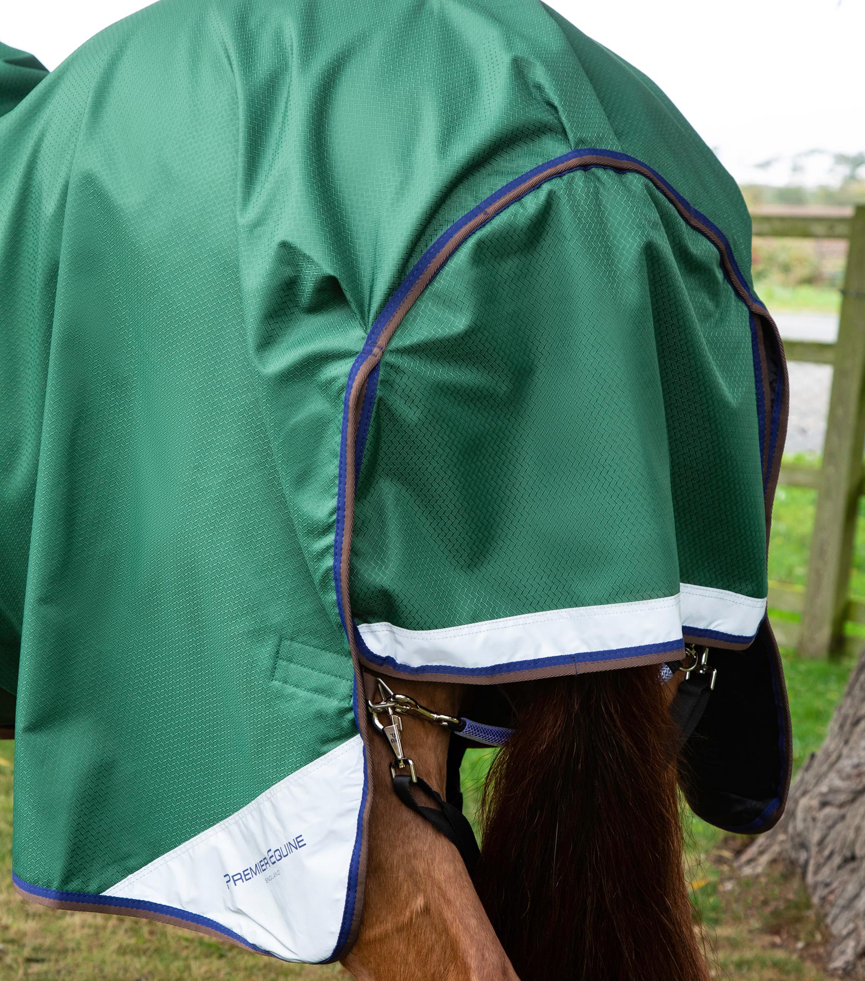 Akoni 0g Turnout Rug with Classic Neck Cover Green - Image 5