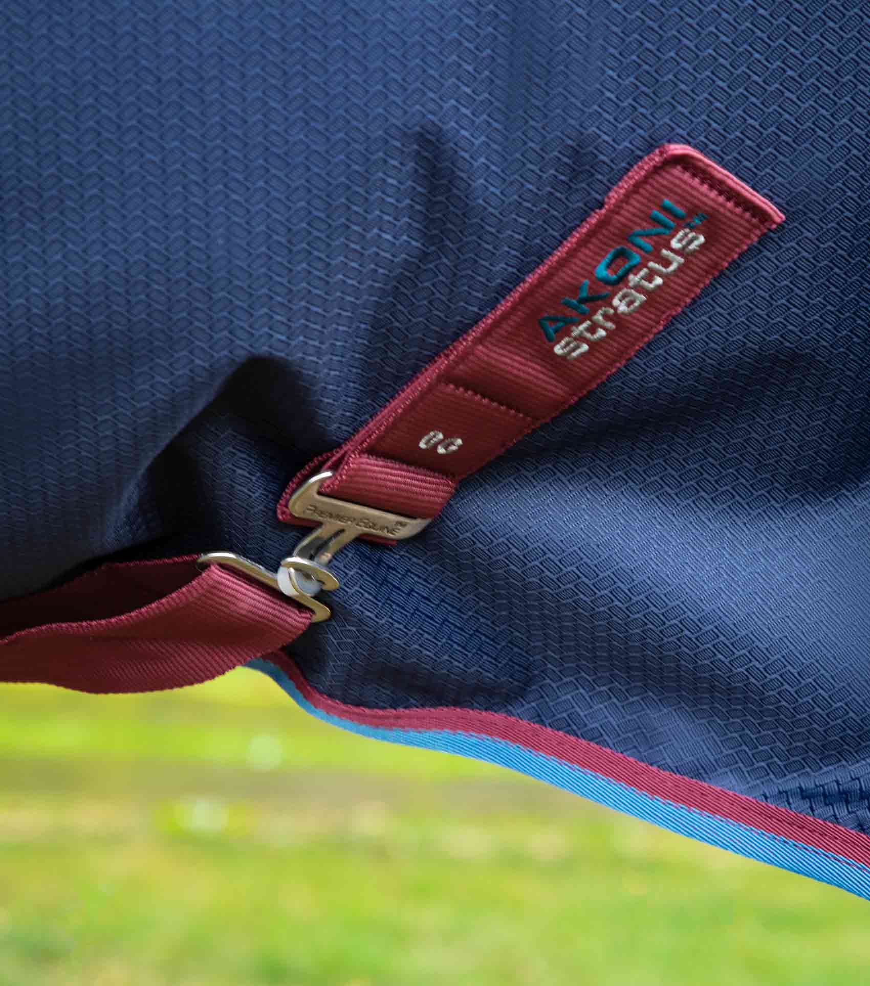 Akoni 0g Turnout Rug with Classic Neck Cover Navy - Image 4