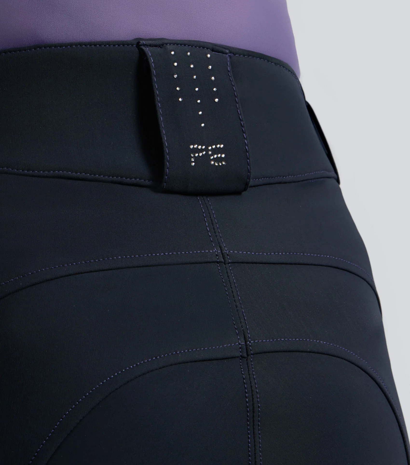 SALE - Alani Womens Full Seat Riding Breeches Navy - Image 4