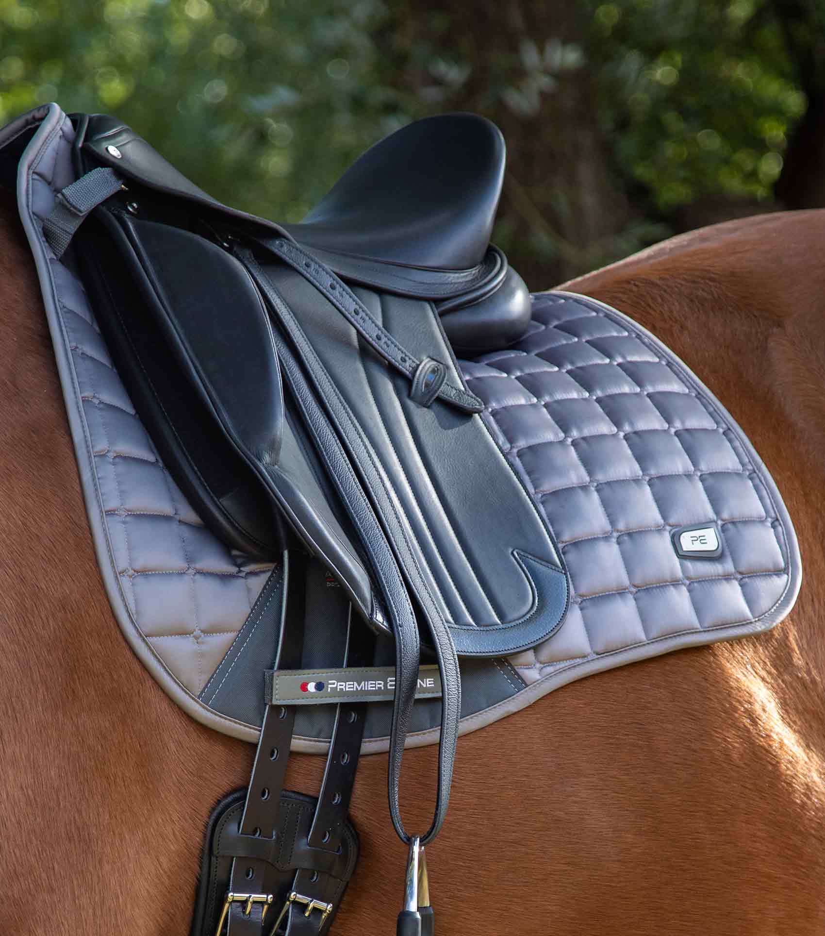 Alberta CC Satin Dressage Square Grey - Image 2
