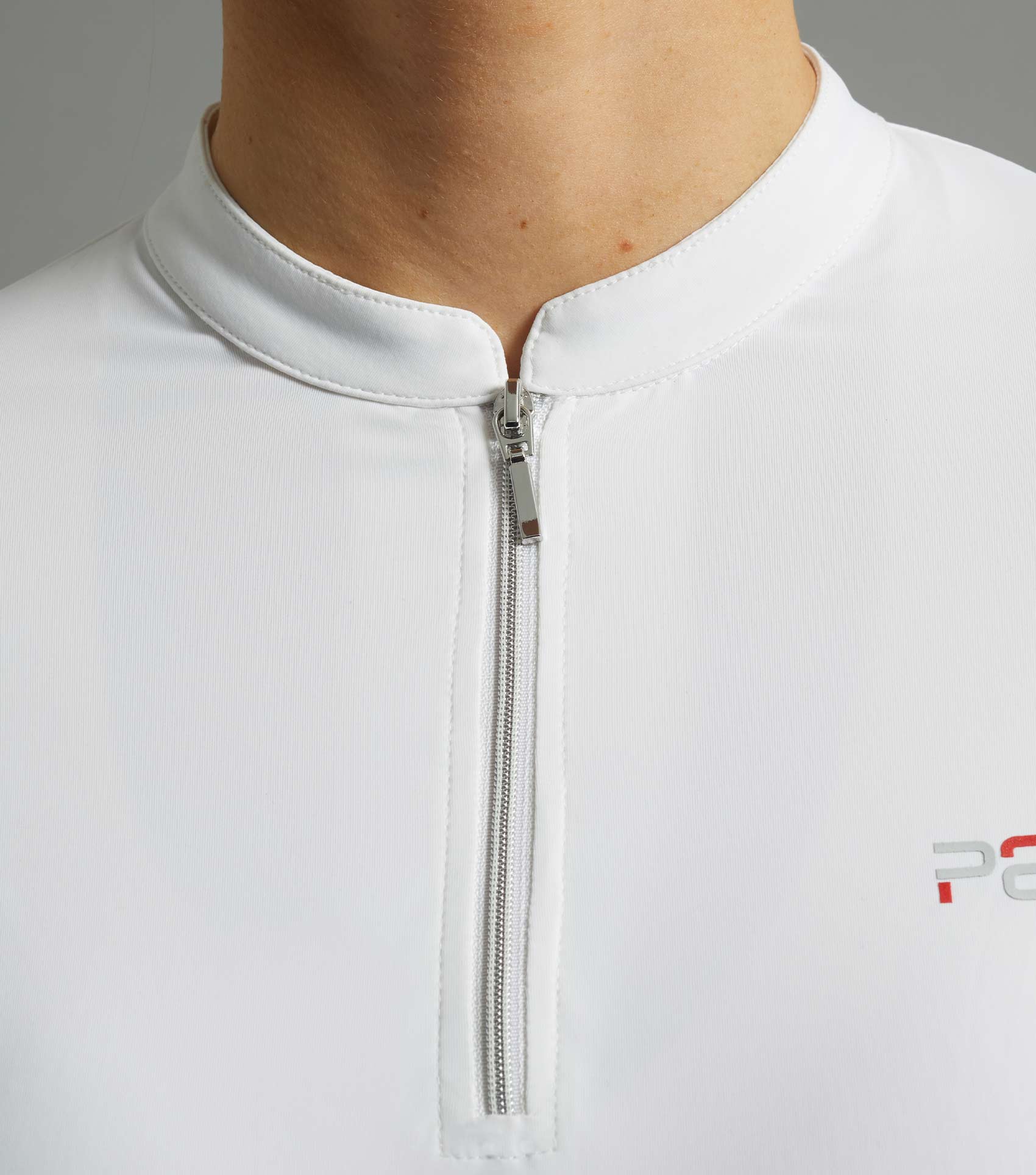SALE - Allegra Ladies Short Sleeve Riding Top White - Image 4