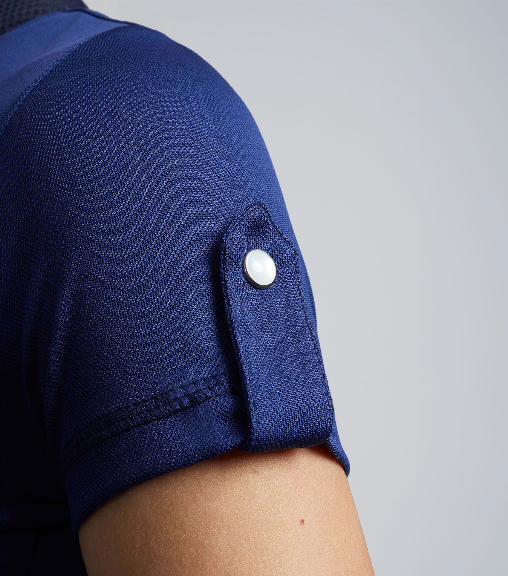 Amia Ladies Technical Short Sleeve Riding Top Navy - Image 5