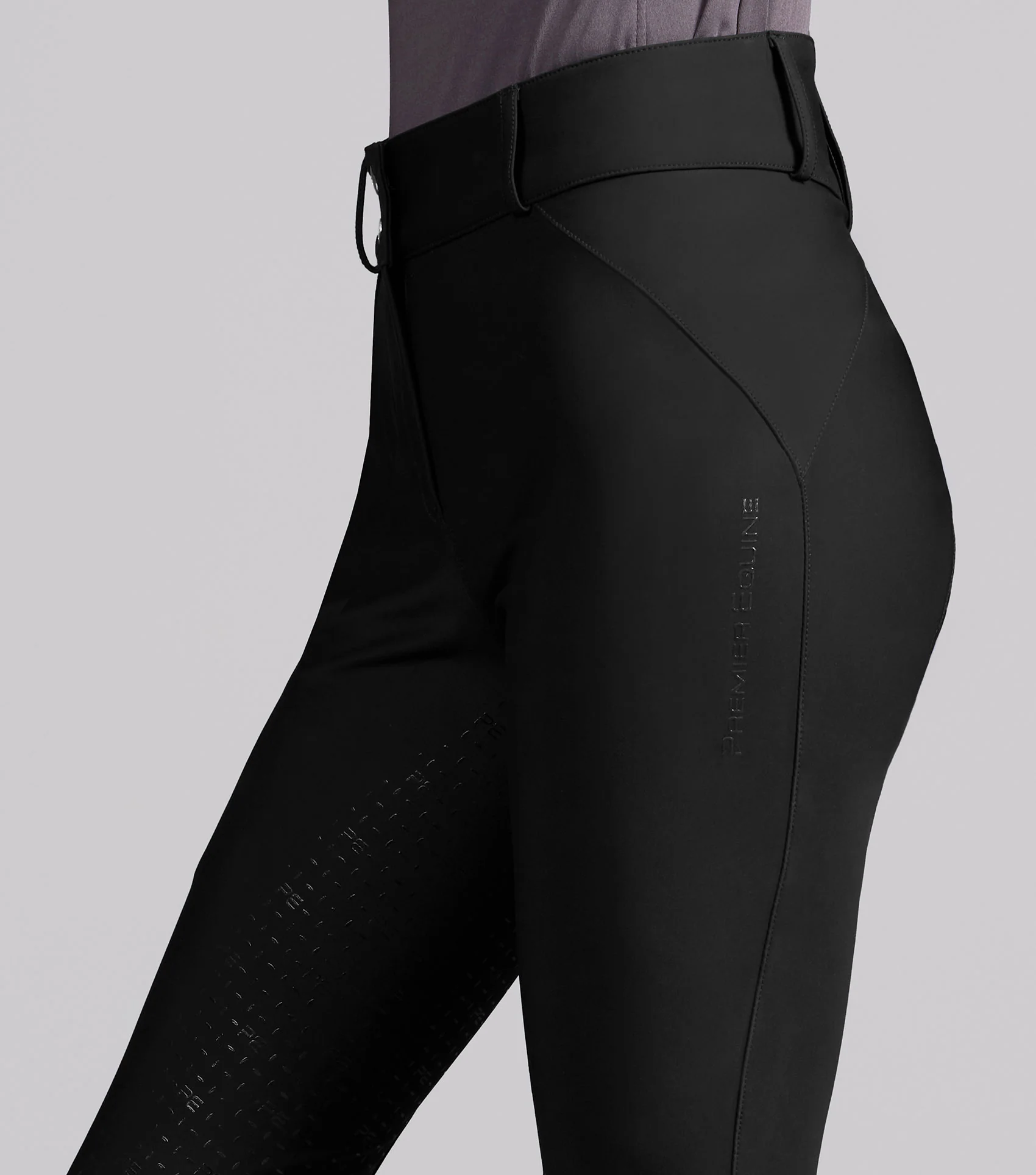 Amnis Womens Waterproof Gel Full Seat Riding Breeches Black - Image 4