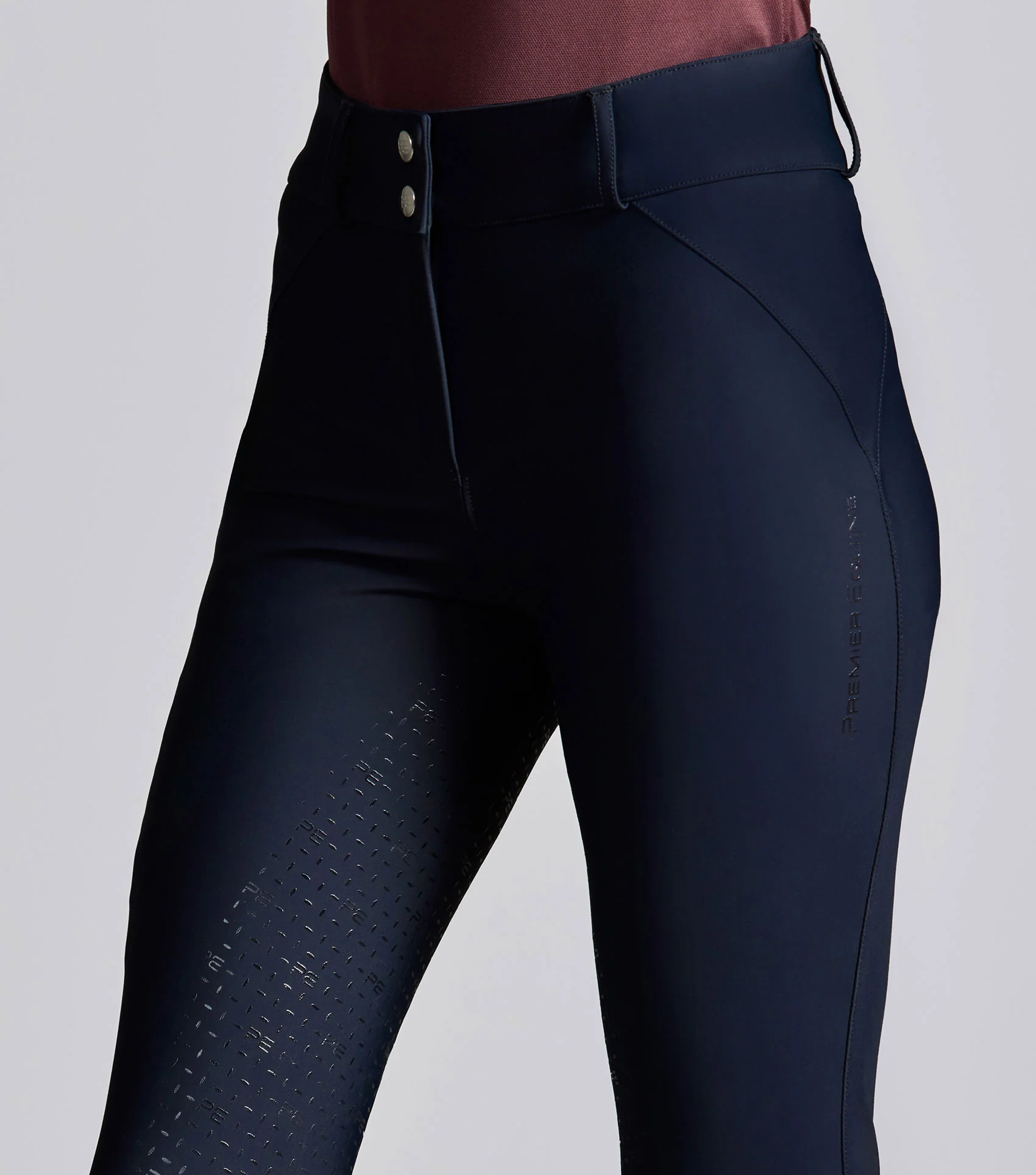 Amnis Womens Waterproof Gel Full Seat Riding Breeches Navy - Image 4
