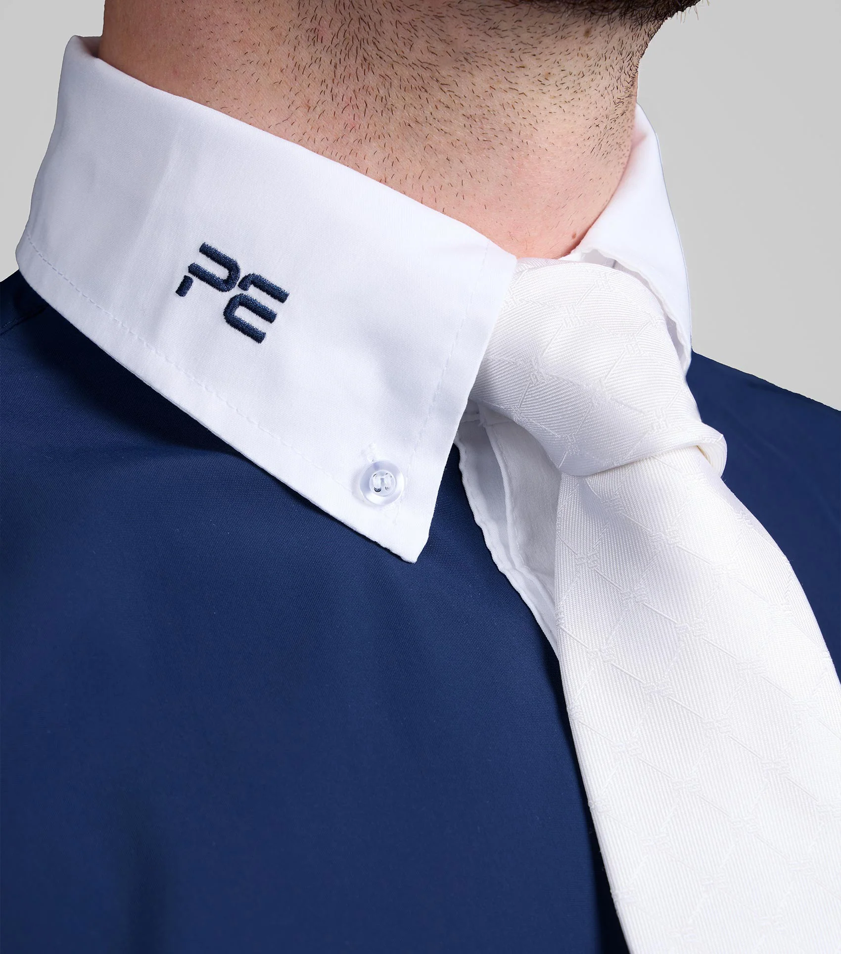Andate Men's Long Sleeve Show Shirt Navy - Image 3