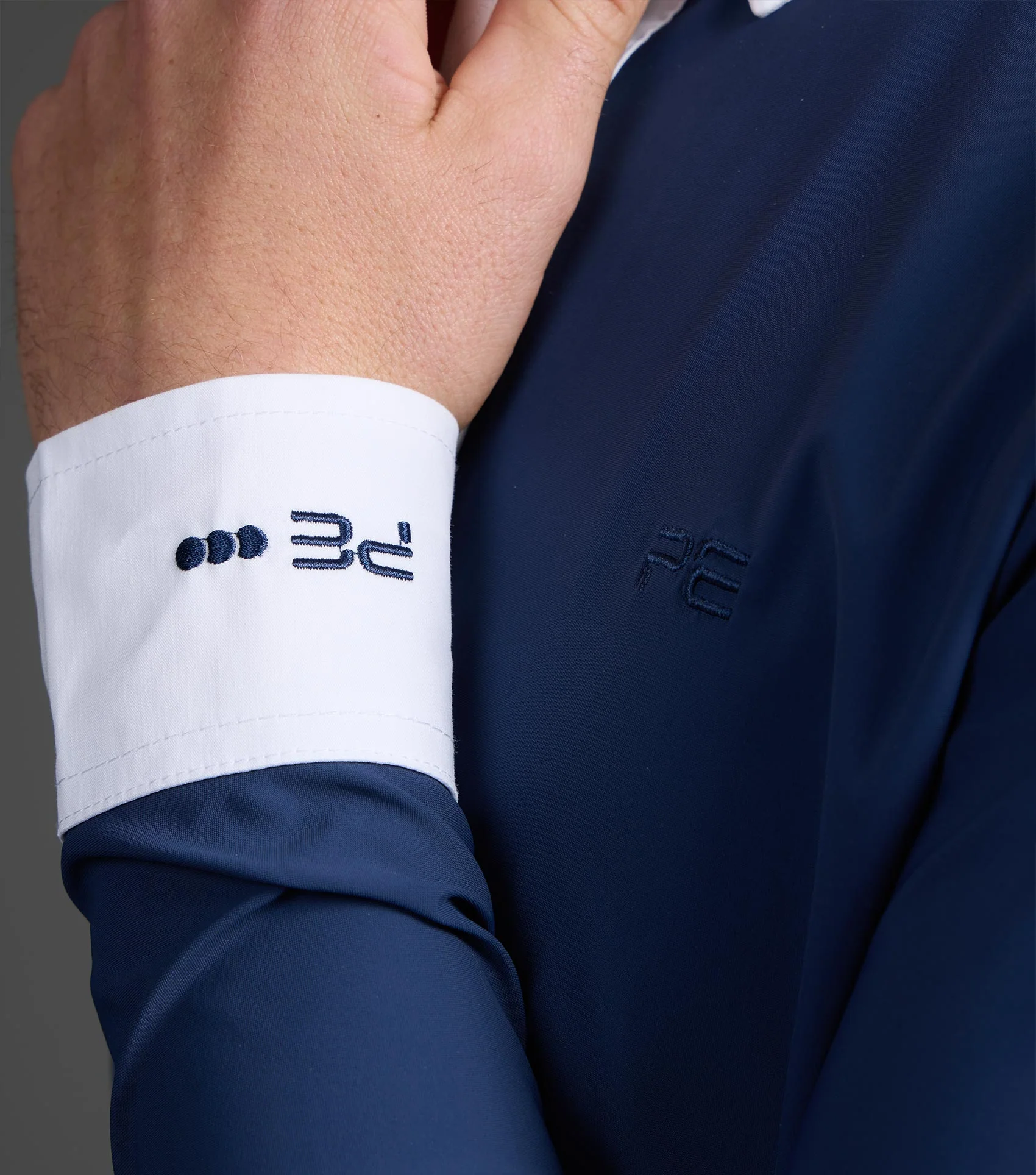 Andate Men's Long Sleeve Show Shirt Navy - Image 4