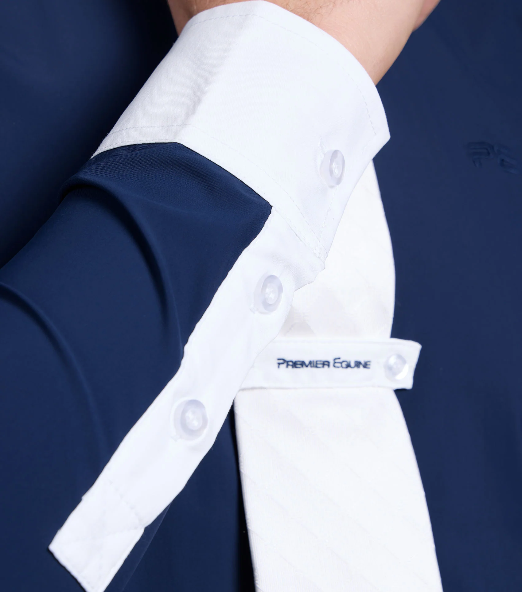 Andate Men's Long Sleeve Show Shirt Navy - Image 5