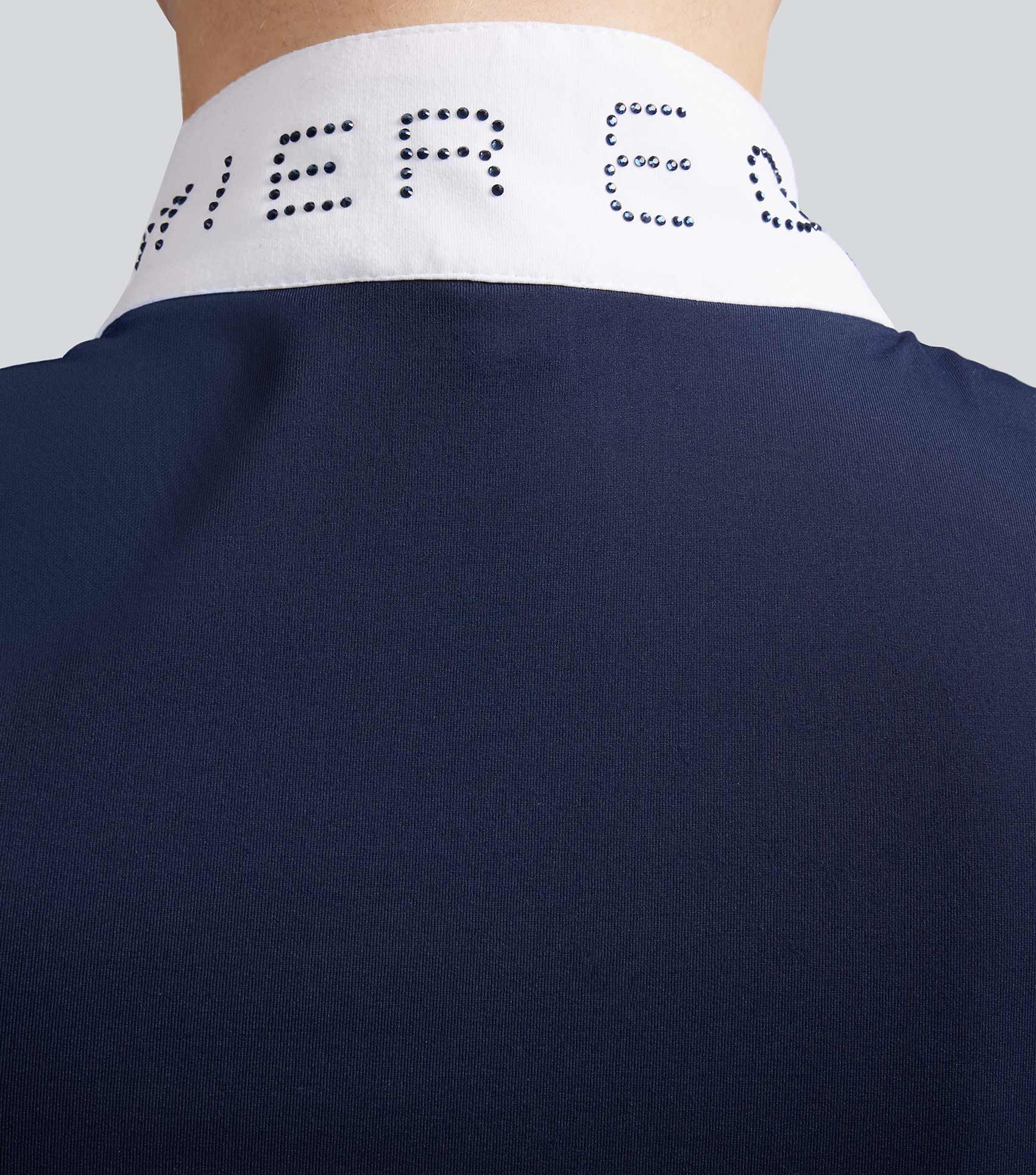 SALE - Andria Womens Short Sleeve Riding Top Navy - Image 4