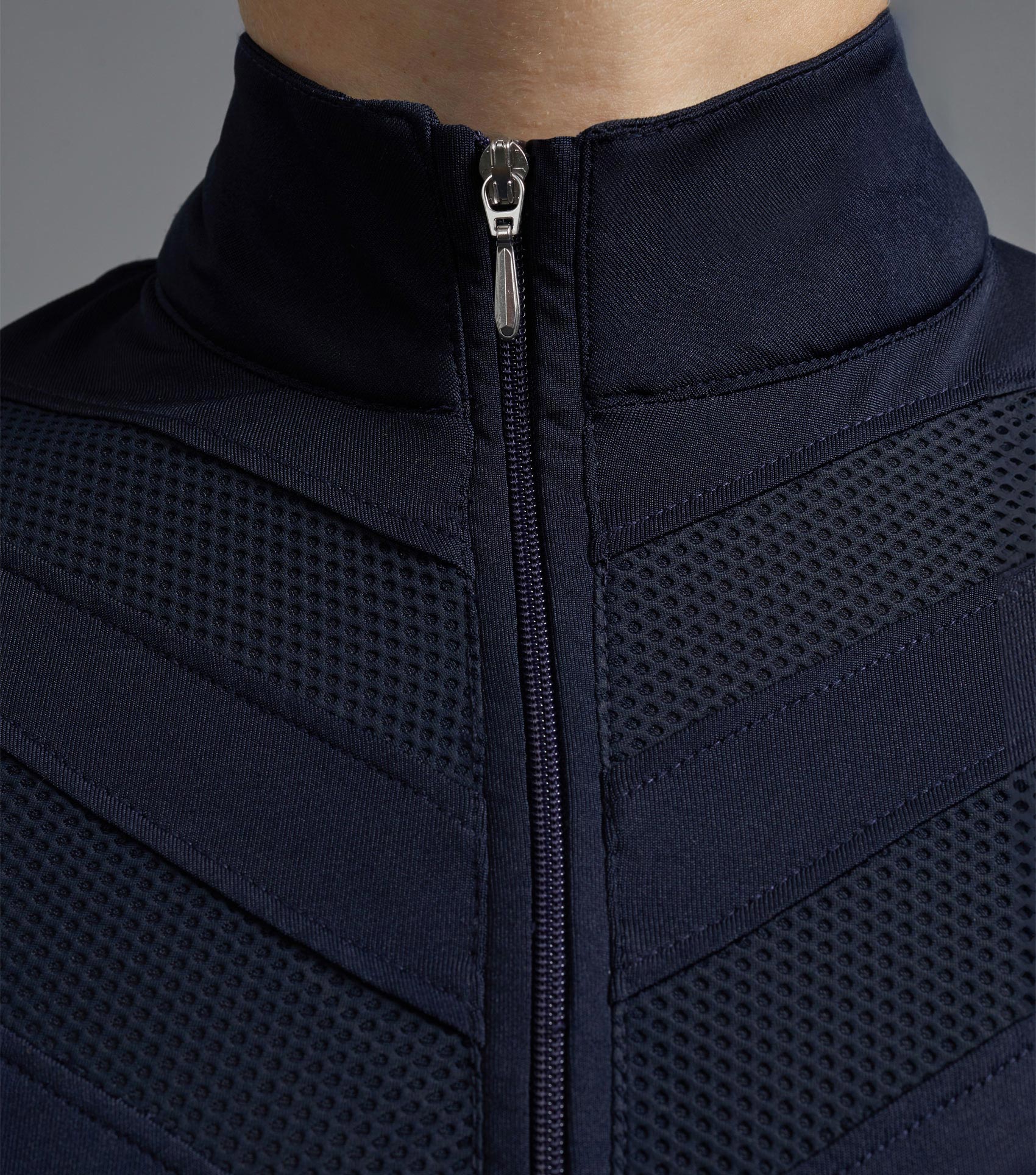SALE - Arclos Ladies Technical Long Sleeve Riding Top Navy - Image 4