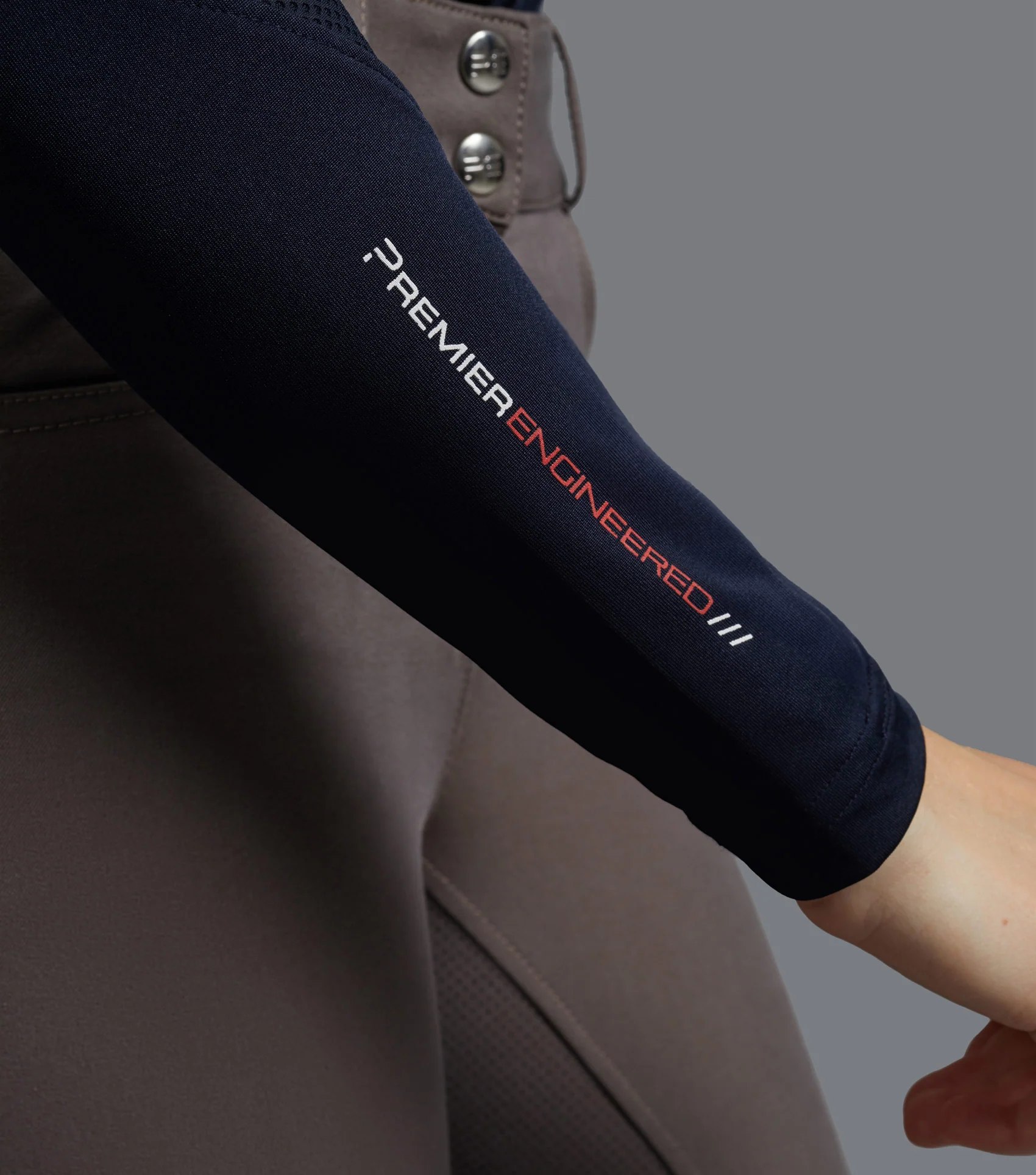 SALE - Arclos Ladies Technical Long Sleeve Riding Top Navy - Image 5