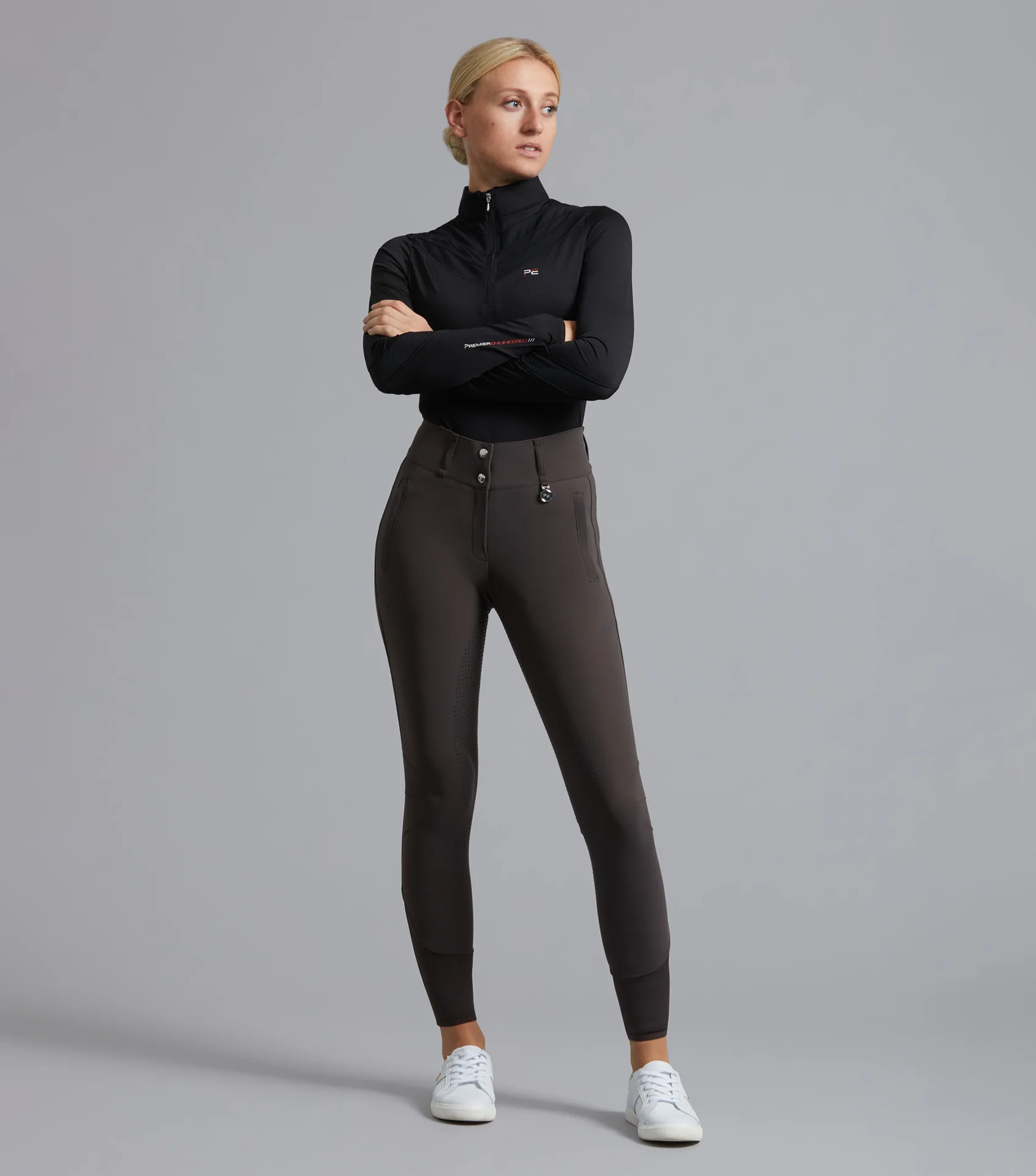 SALE - Arclos Ladies Technical Long Sleeve Riding Top Black - Image 6