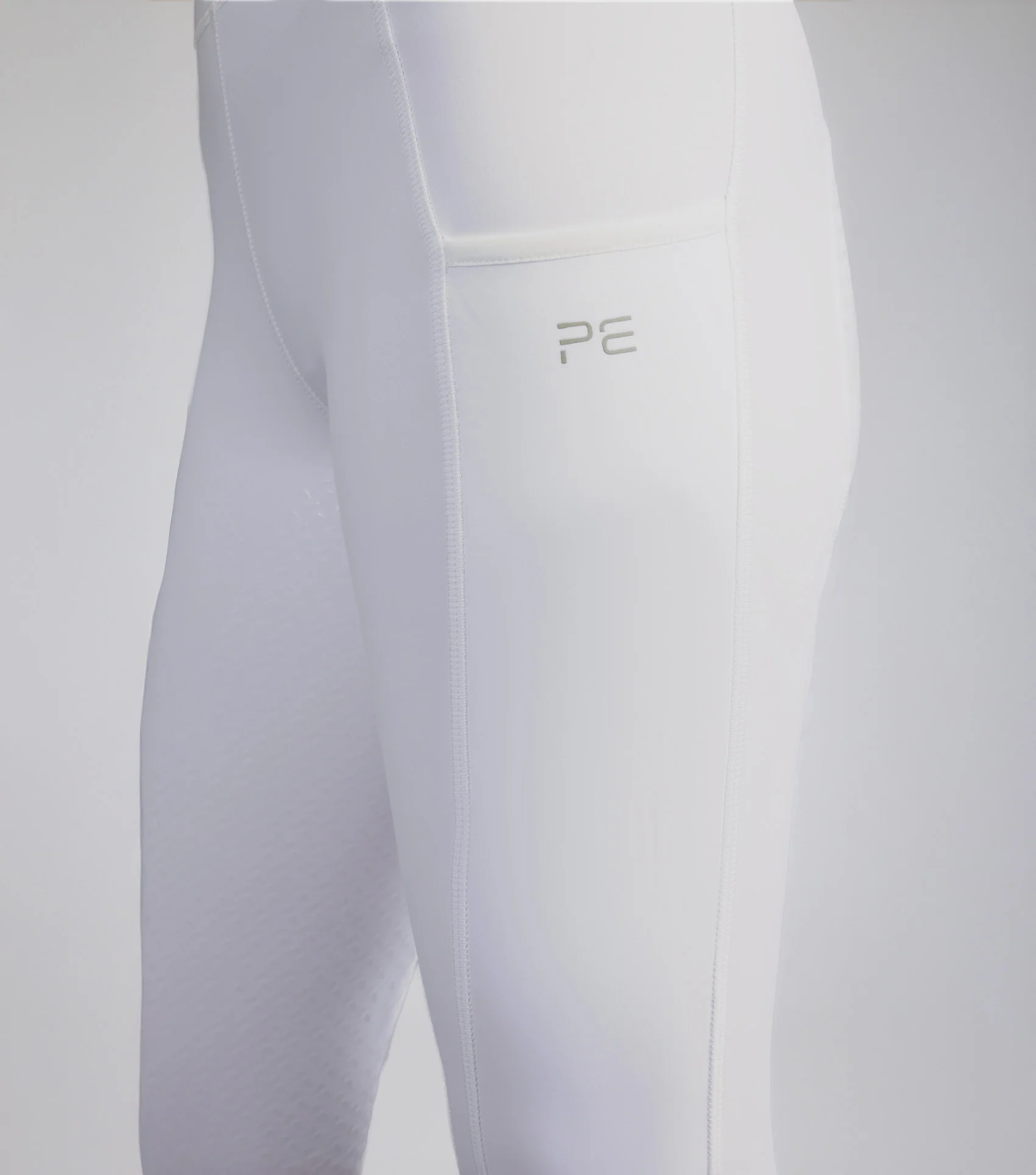 Aresso Ladies Full Seat Gel Riding Tights White - Image 4