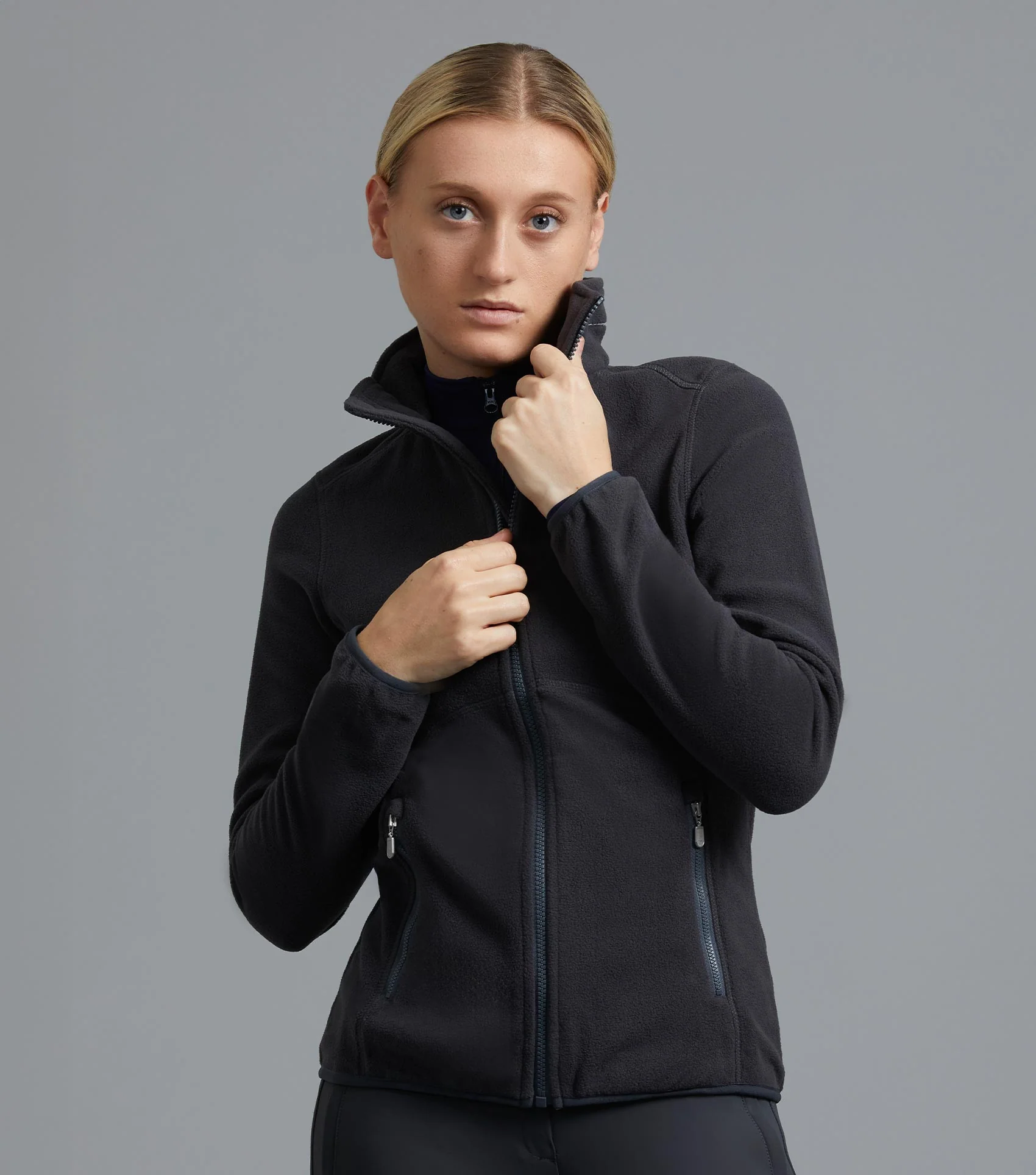 SALE - Ascendo Microfleece Riding Top Grey
