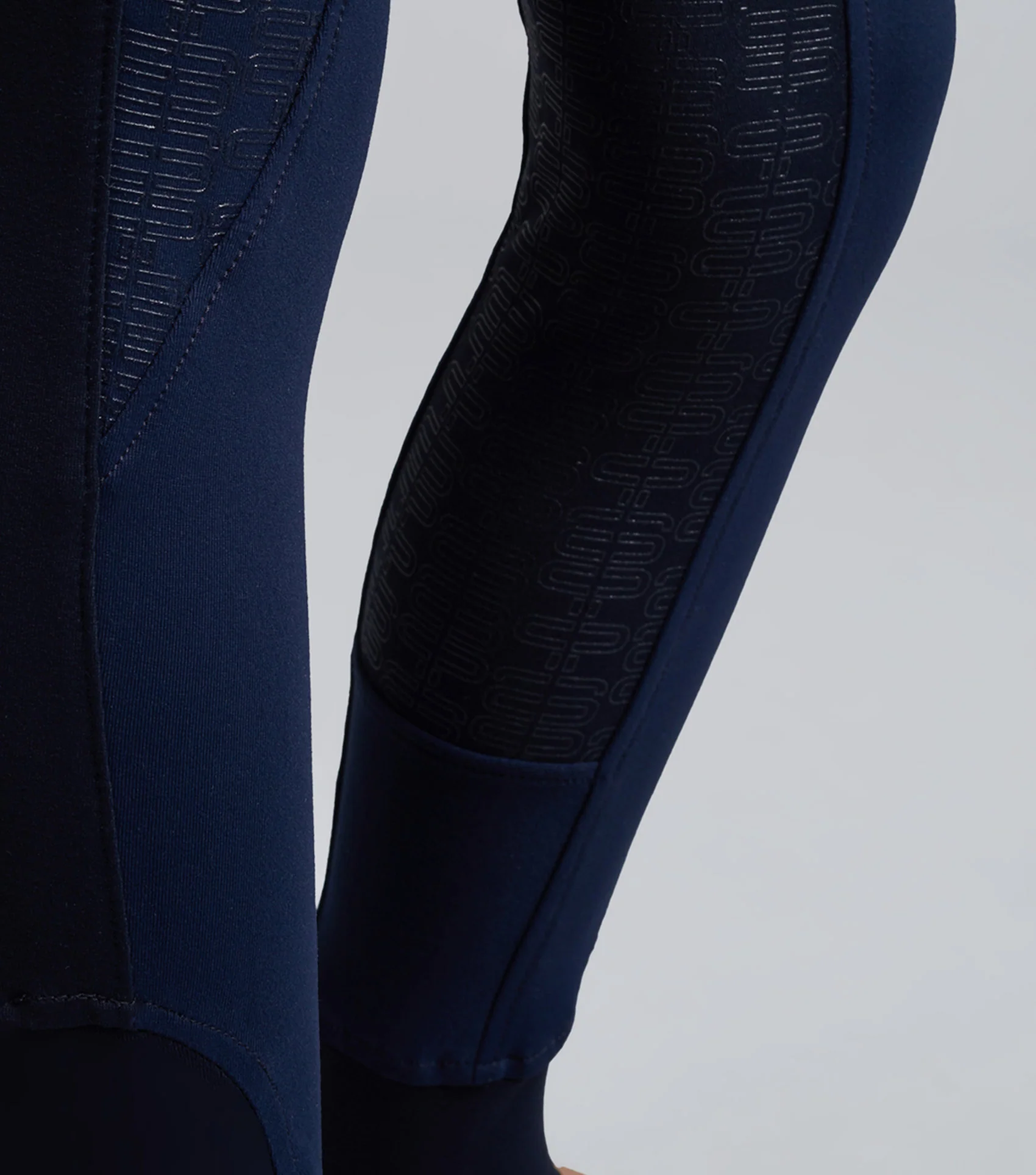Astrid Girls Full Seat Gel Pull On Riding Tights Navy - Image 5