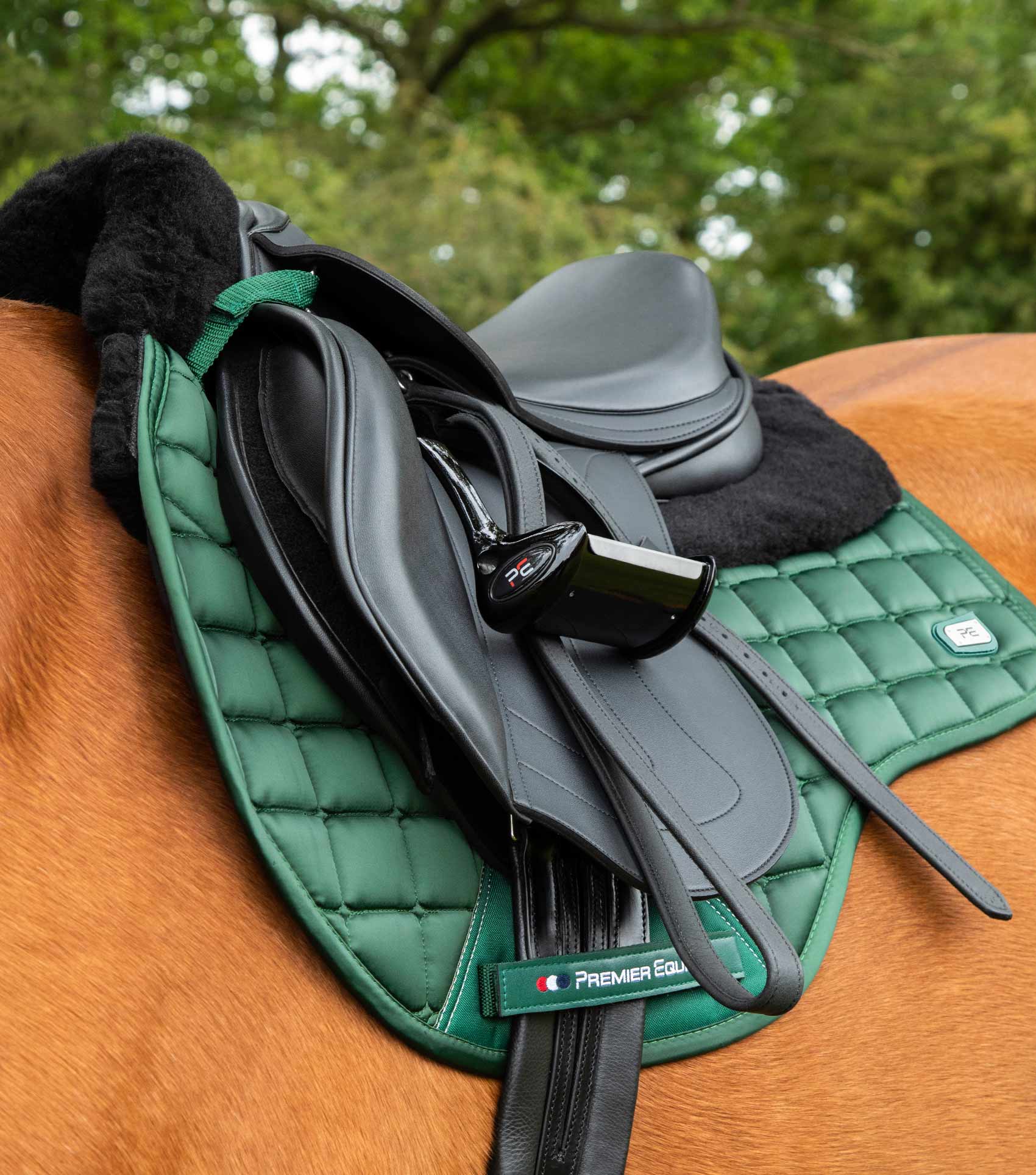 Atlantis CC Satin Wool GP/Jump Square Olive/Black Wool - Image 2