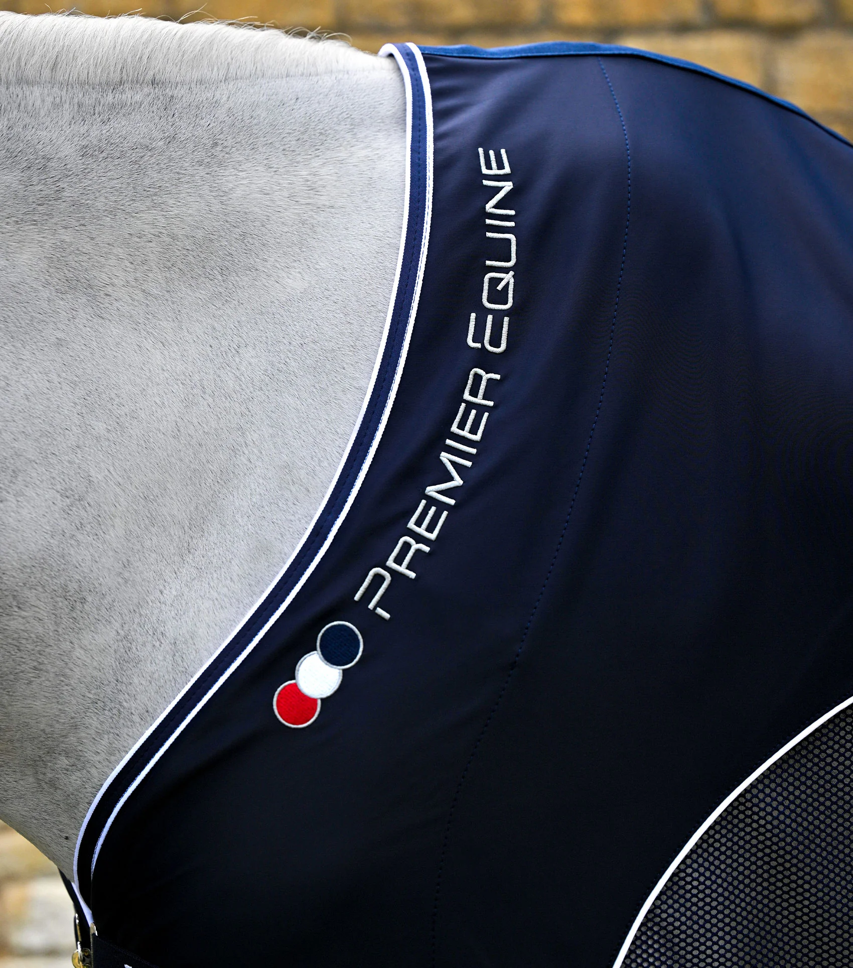 Atlas Mesh Horse Cooler Rug Navy - Image 3