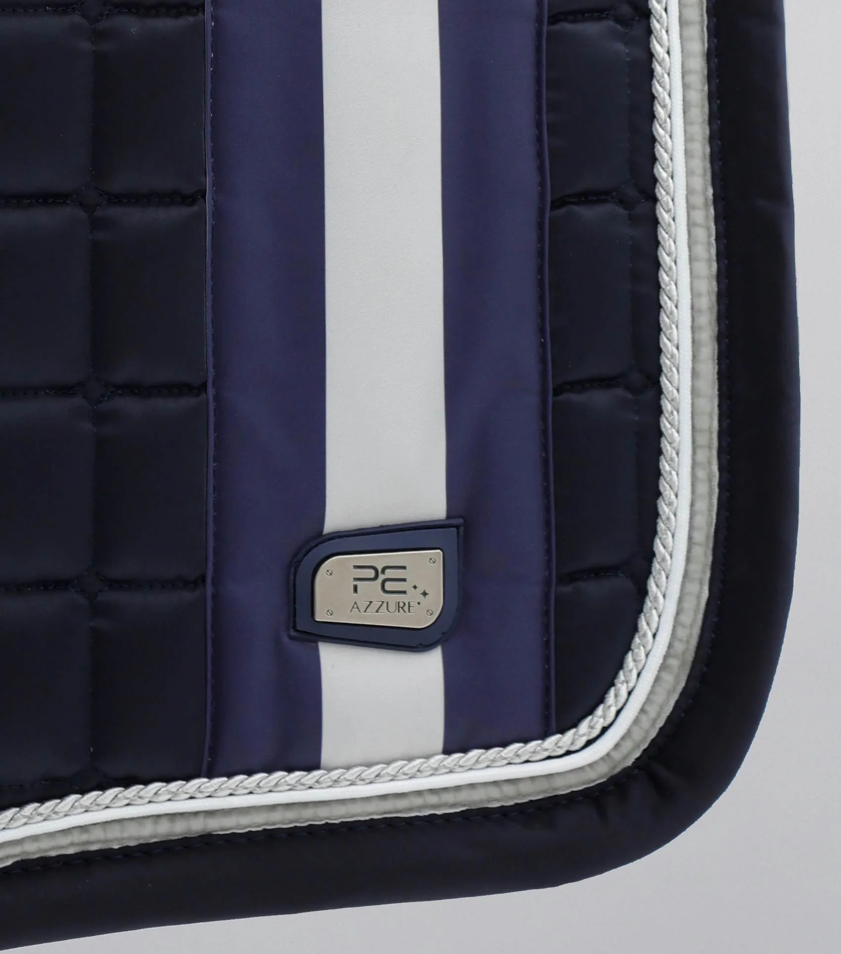 Azzure Anti-Slip Satin Dressage Square Navy - Image 2