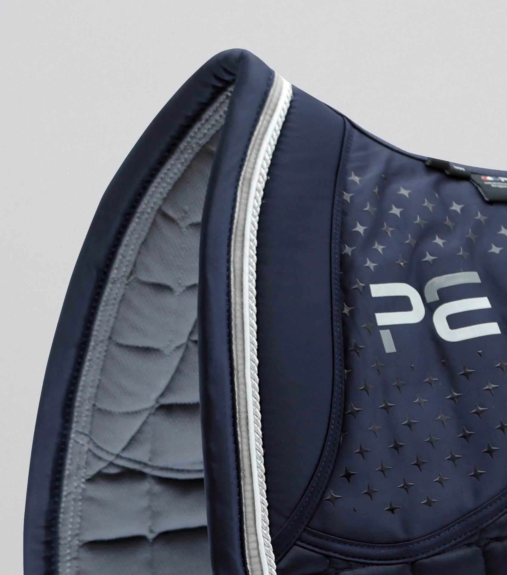 Azzure Anti-Slip Satin Dressage Square Navy - Image 3