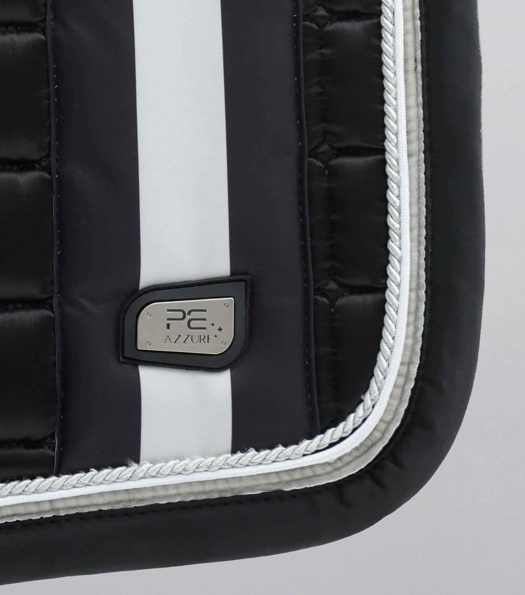 Azzure Anti-Slip Satin Dressage Square Black - Image 2