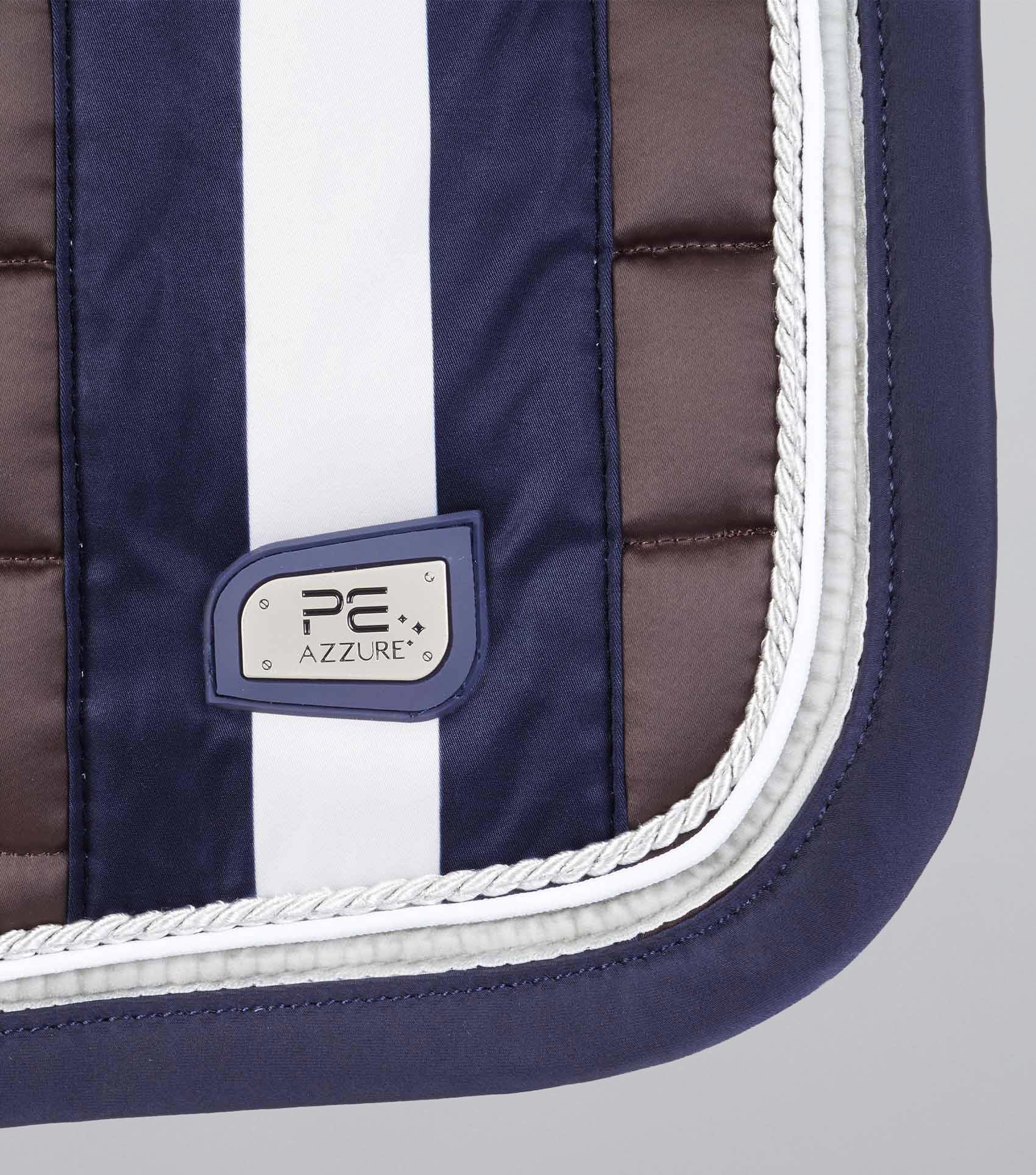 Azzure Anti-Slip Satin Dressage Square Brown - Image 2