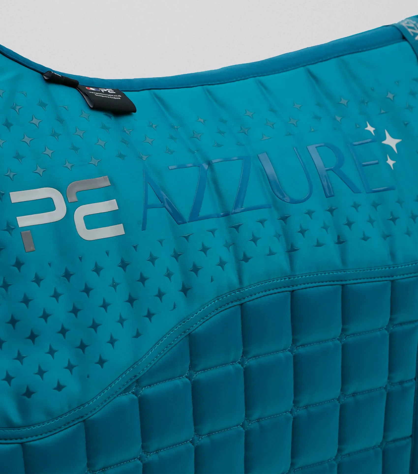 Azzure Anti-Slip Satin Dressage Square Turquoise - Image 6