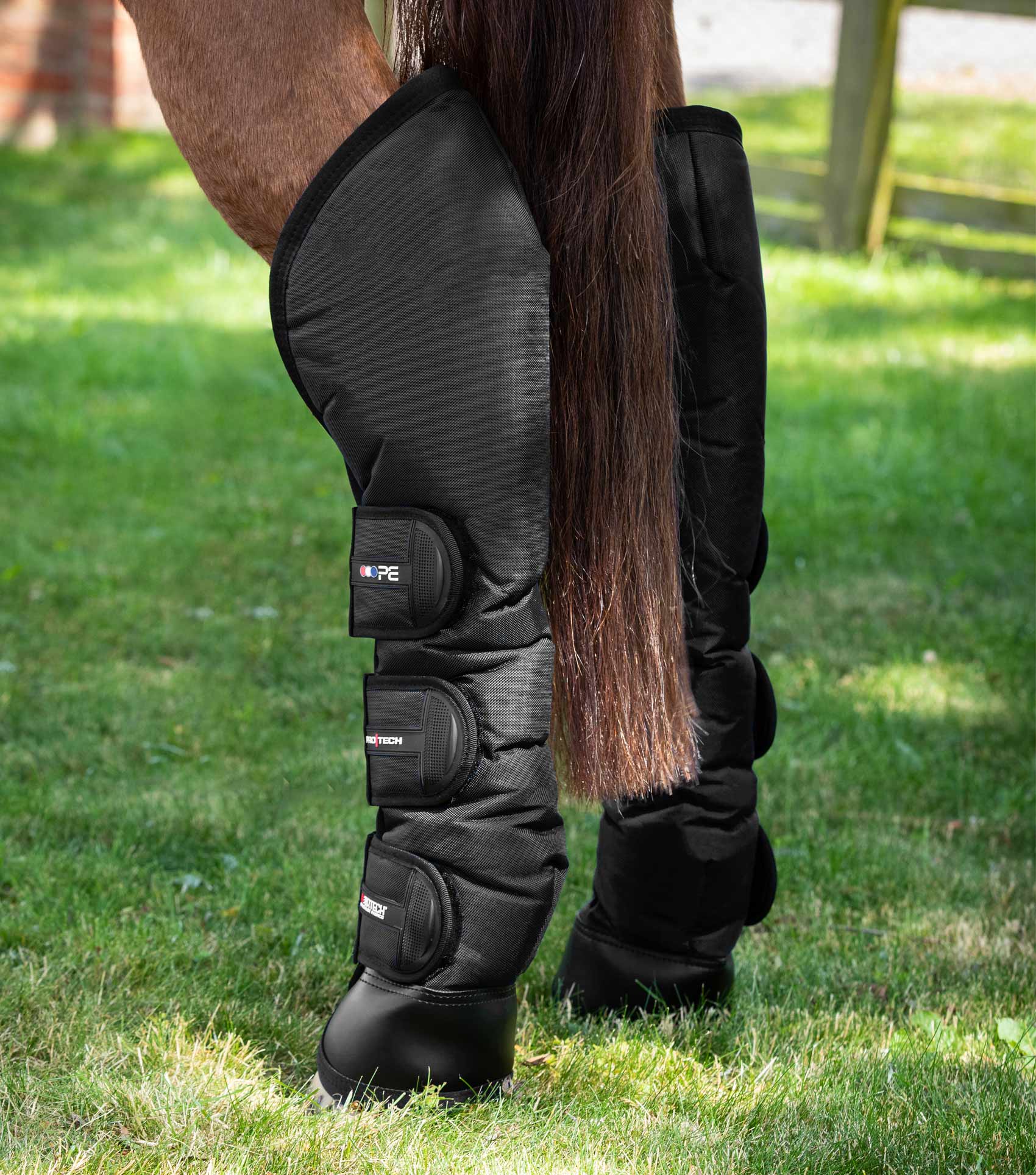 Ballistic Knee Pro-Tech Horse Travel Boots Black - Image 5