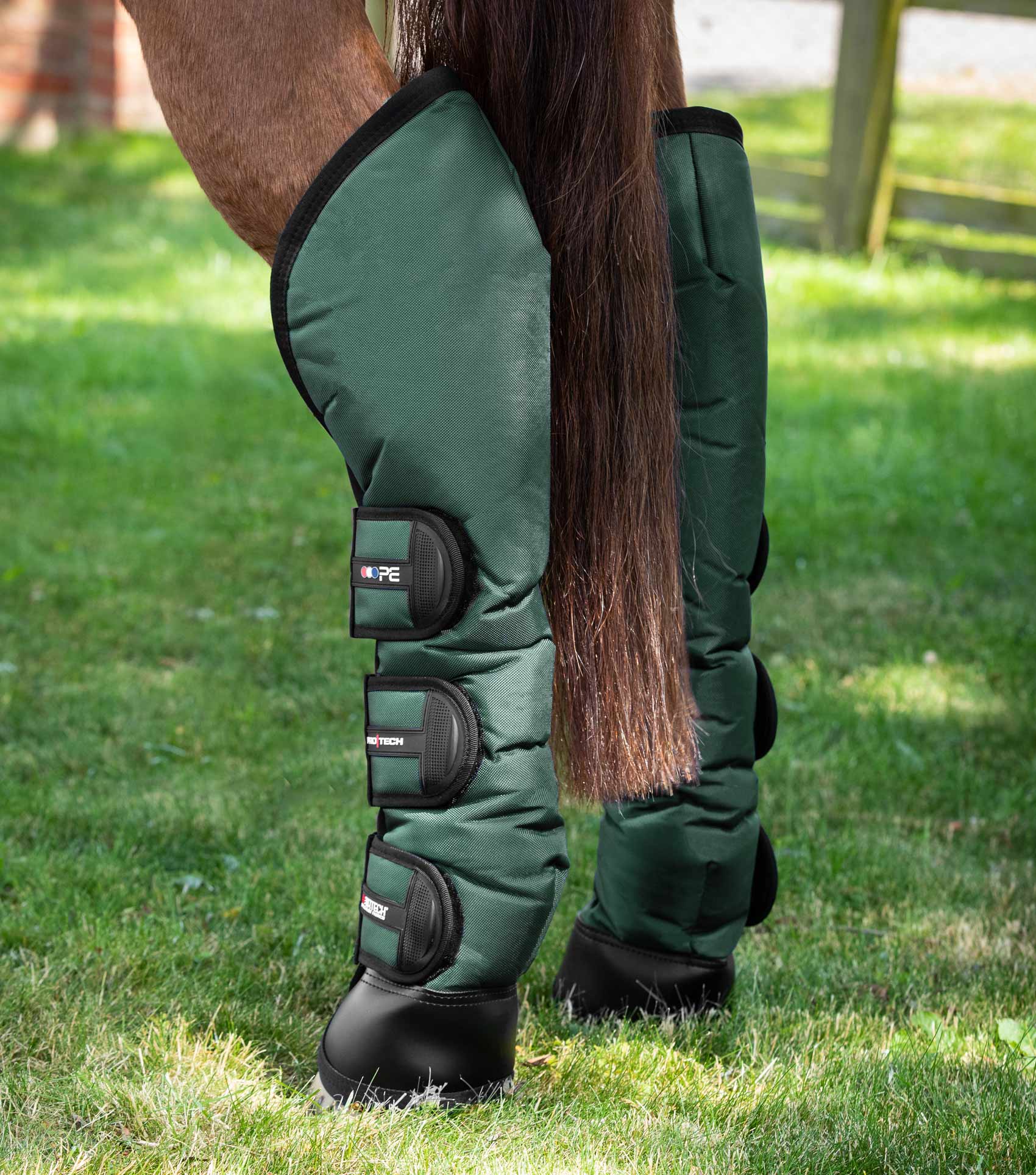 Ballistic Knee Pro-Tech Horse Travel Boots Green - Image 5