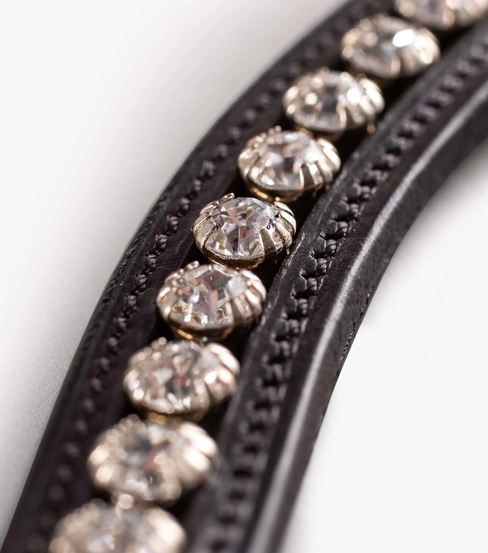 Bellissima Shaped Diamante Browband Brown - Image 3