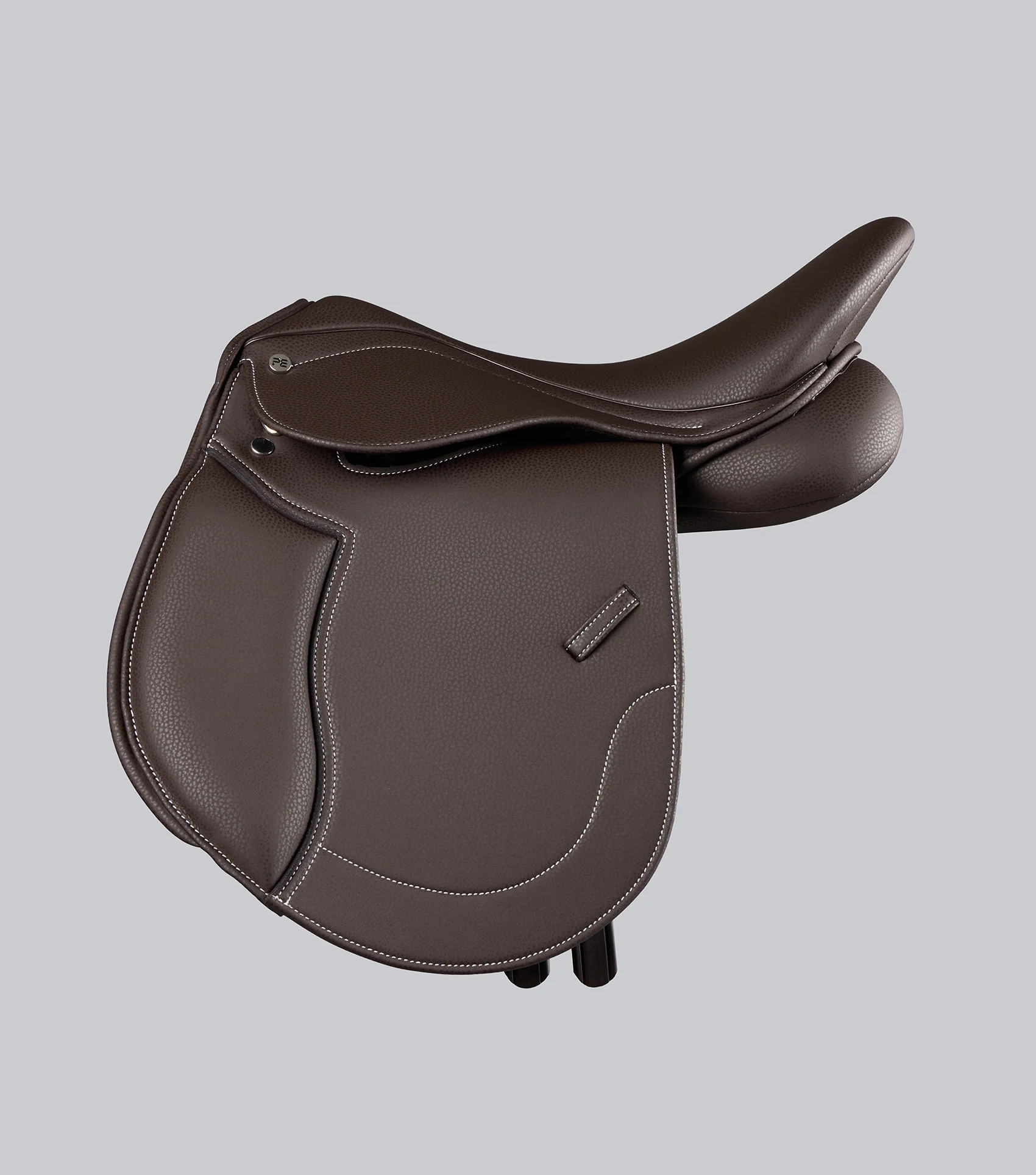 Biarritz Synthetic Pony GP/Jump Saddle Dark Havana - Image 3