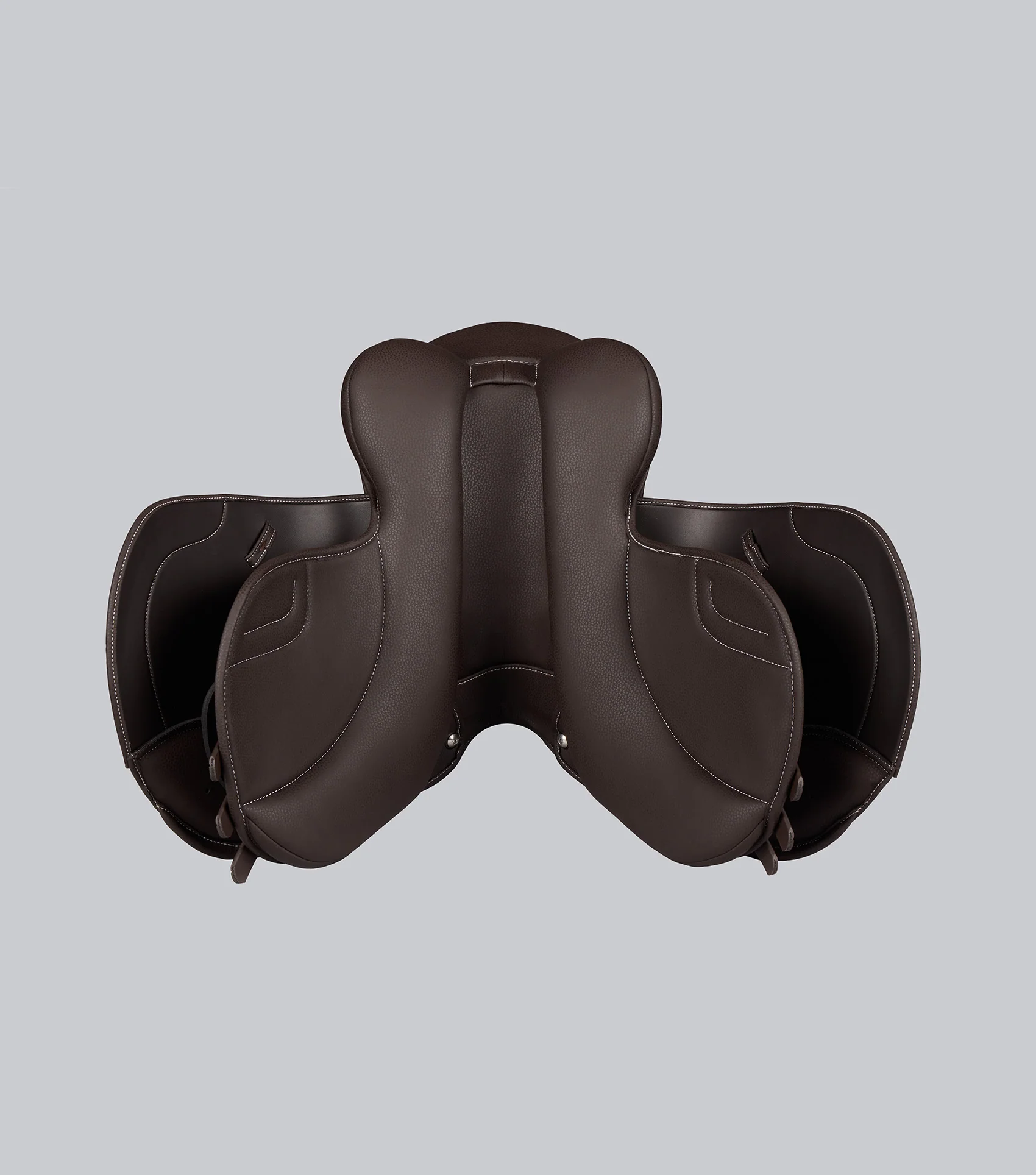 Biarritz Synthetic Pony GP/Jump Saddle Dark Havana - Image 6