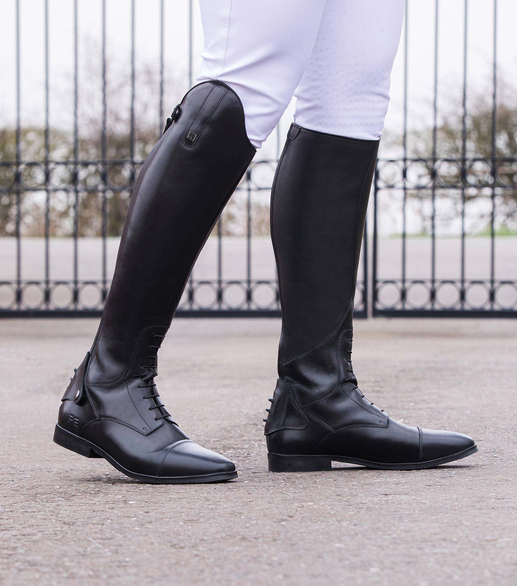 Botero Mens Tall Leather Field Boot Black - Image 2