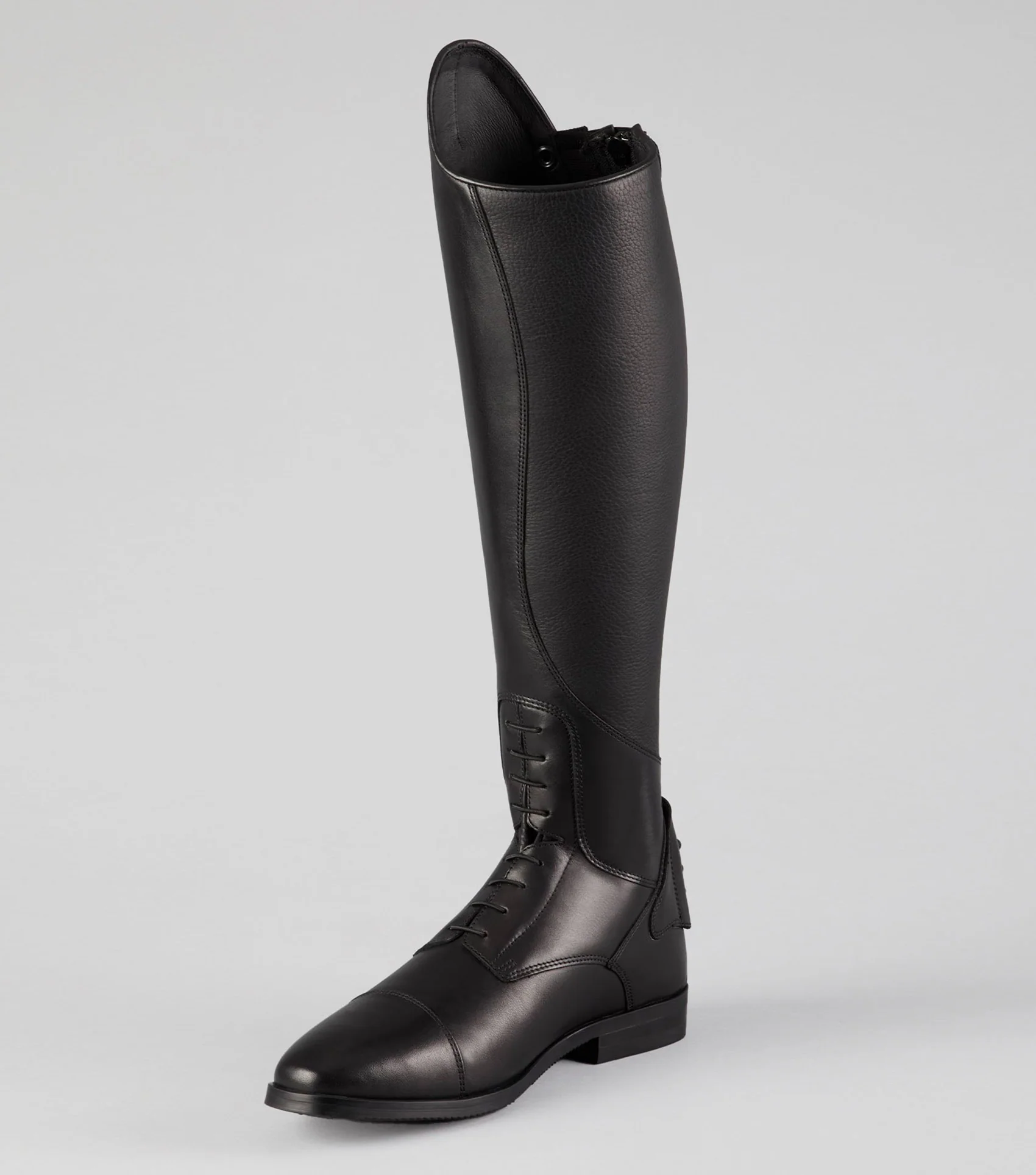 Botero Mens Tall Leather Field Boot Black - Image 6