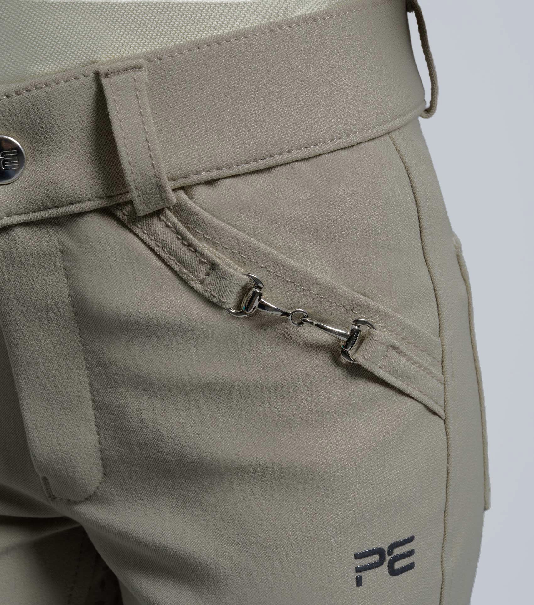 Brava Girls Full Seat Gel Competition Riding Breeches Beige - Image 4