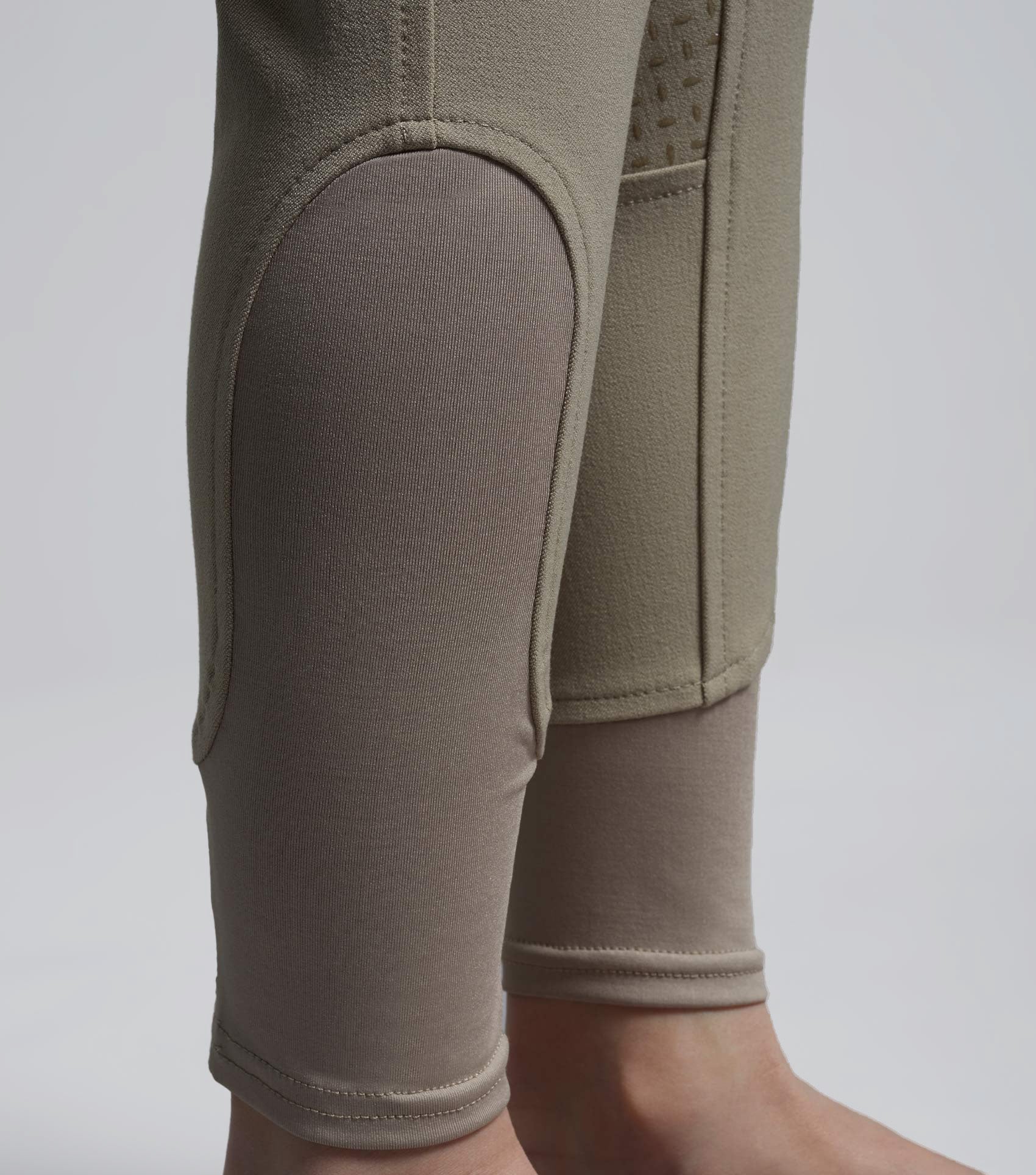 Brava Girls Full Seat Gel Competition Riding Breeches Beige - Image 6