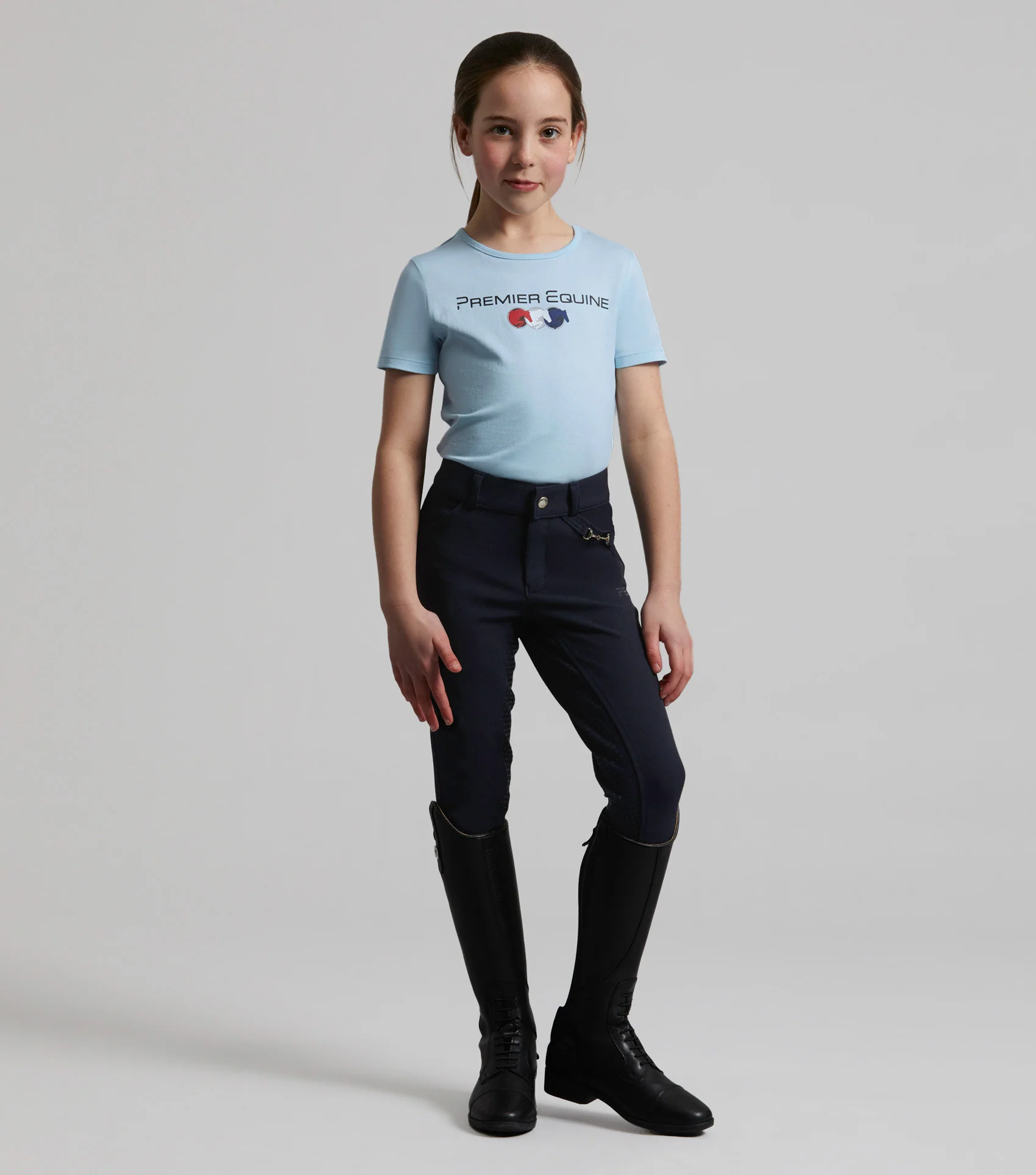 Brava Girls Full Seat Gel Riding Breeches Navy