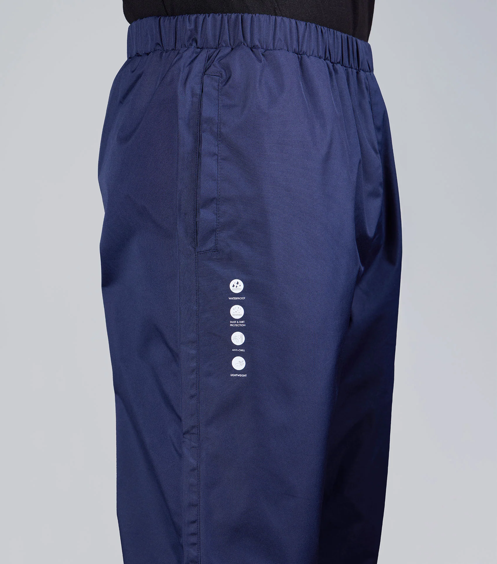 Bronte Men’s Waterproof Trousers Navy - Image 3