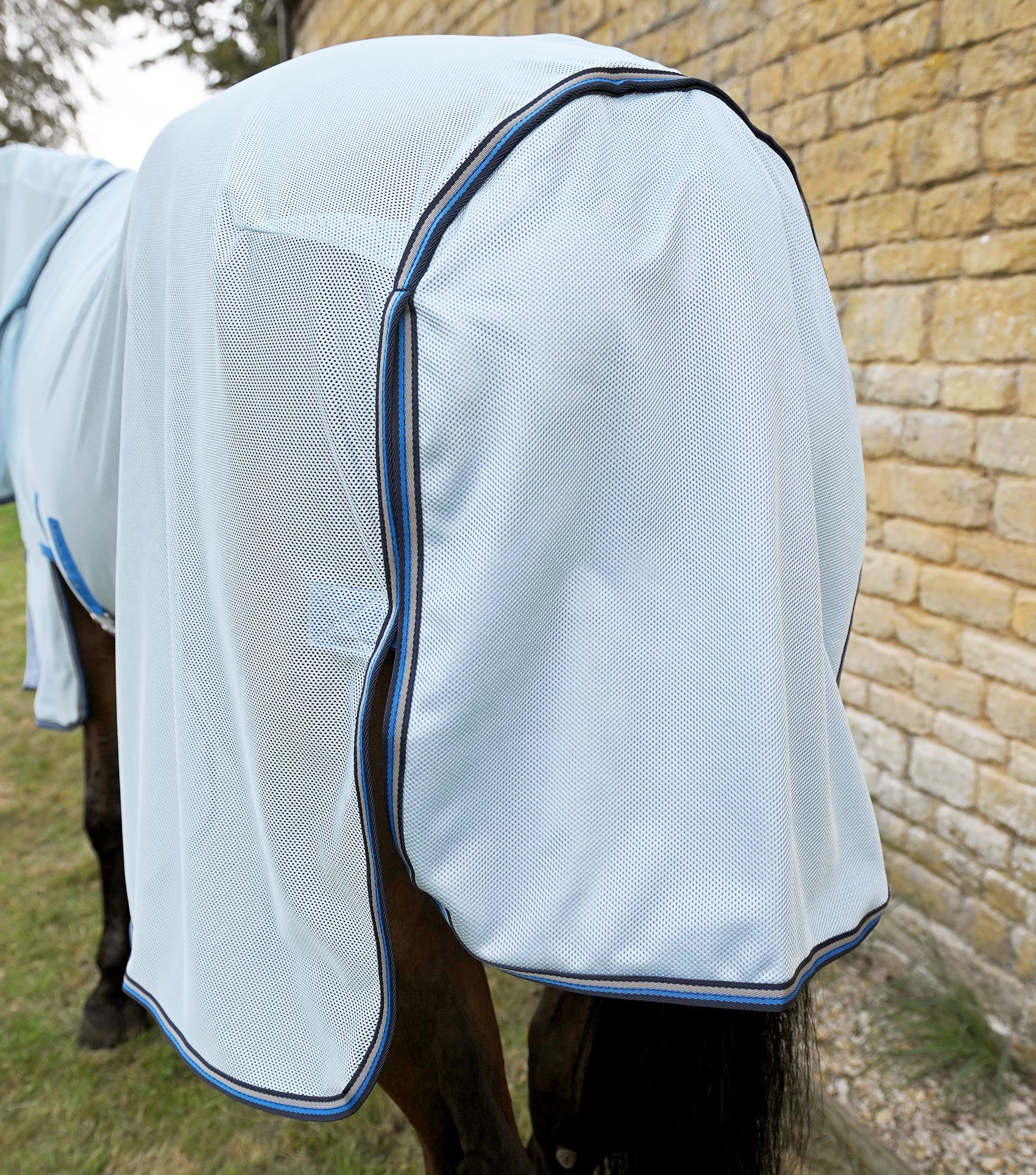 Combo Bug Buster Fly Rug with Belly Flap Blue - Image 6
