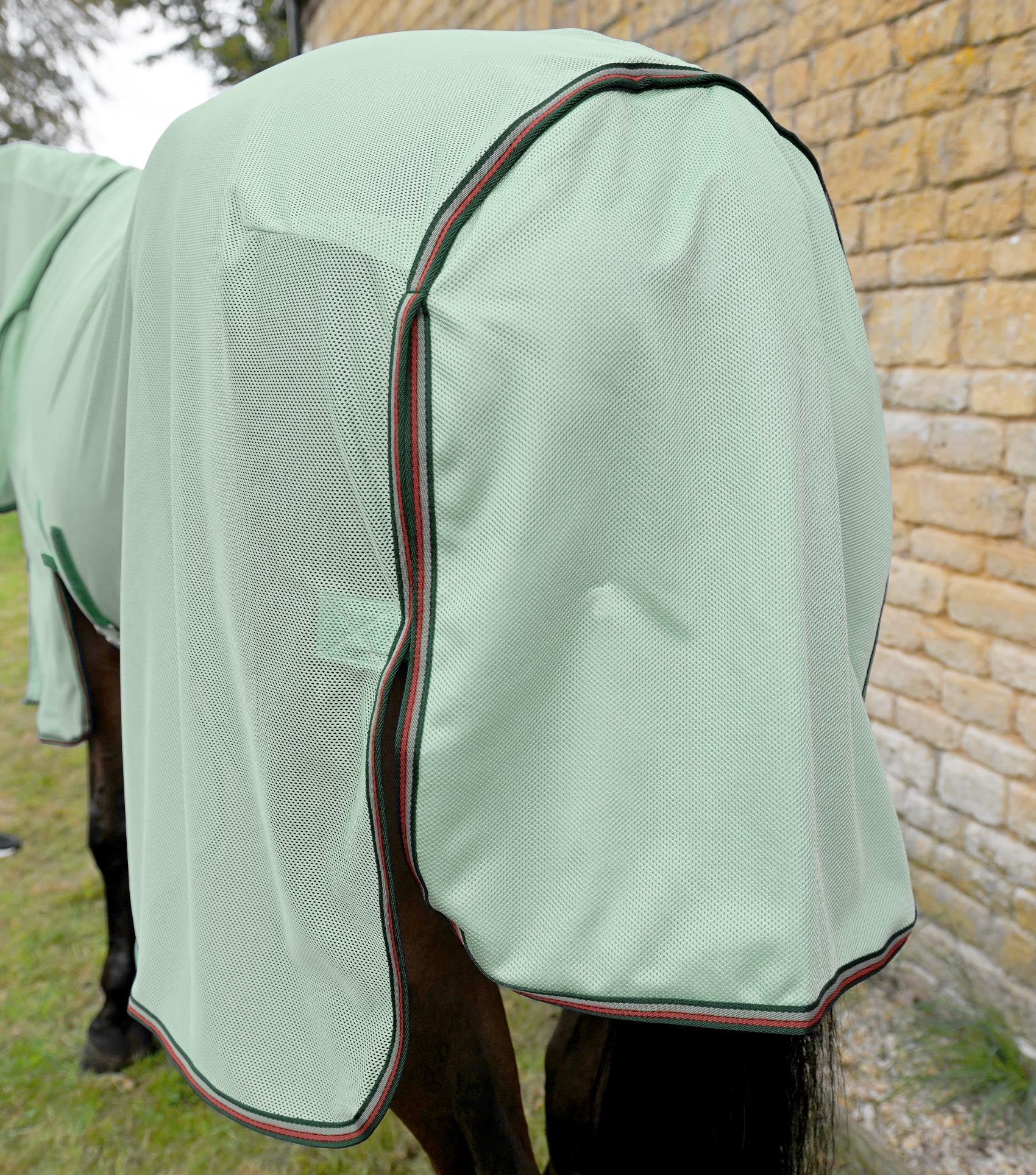 Bug Buster Fly Rug with Detachable Neck and Belly Flap Mint Green - Image 6