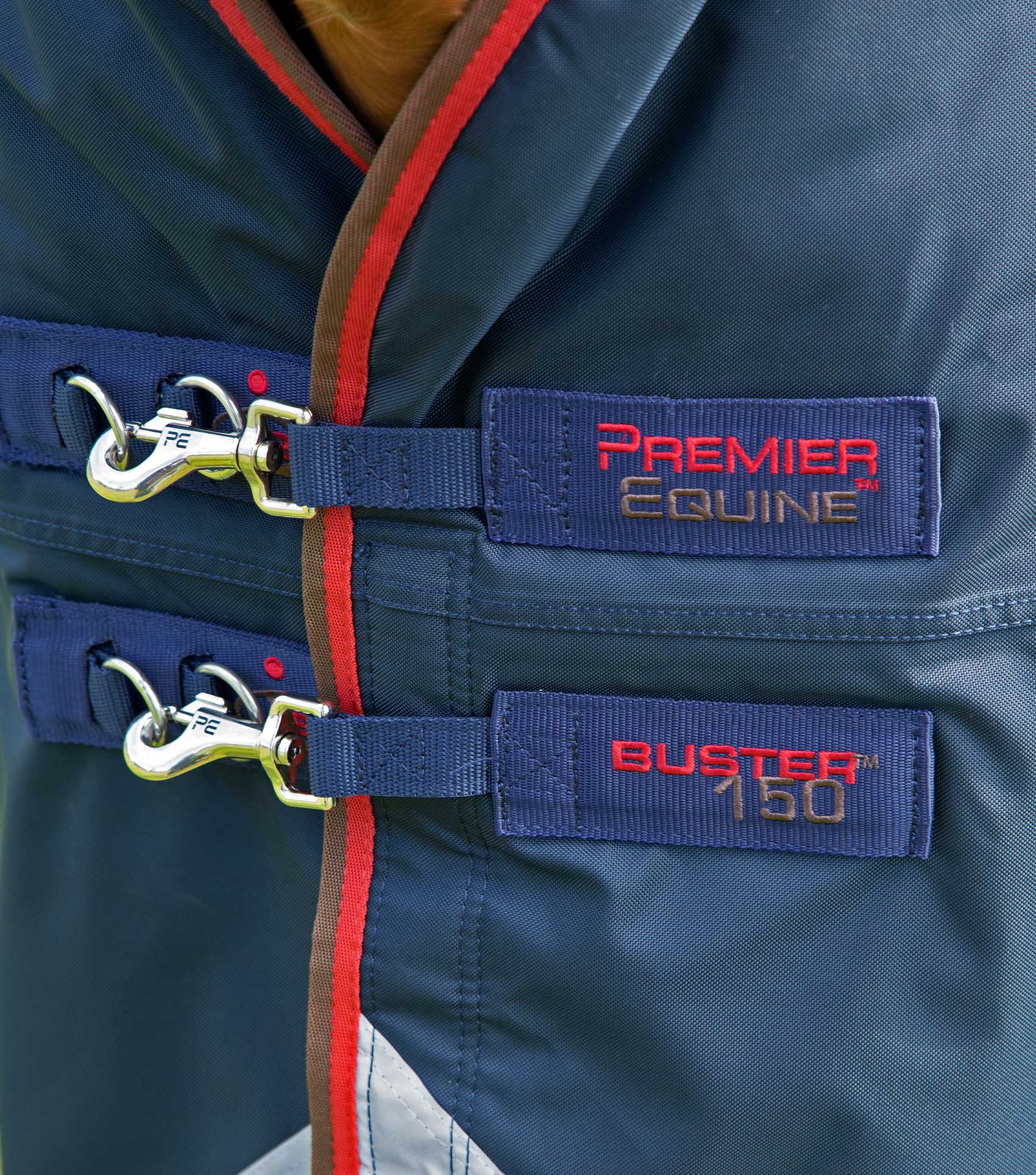 Buster 150g Turnout Rug with Classic Neck Cover Navy - Image 4