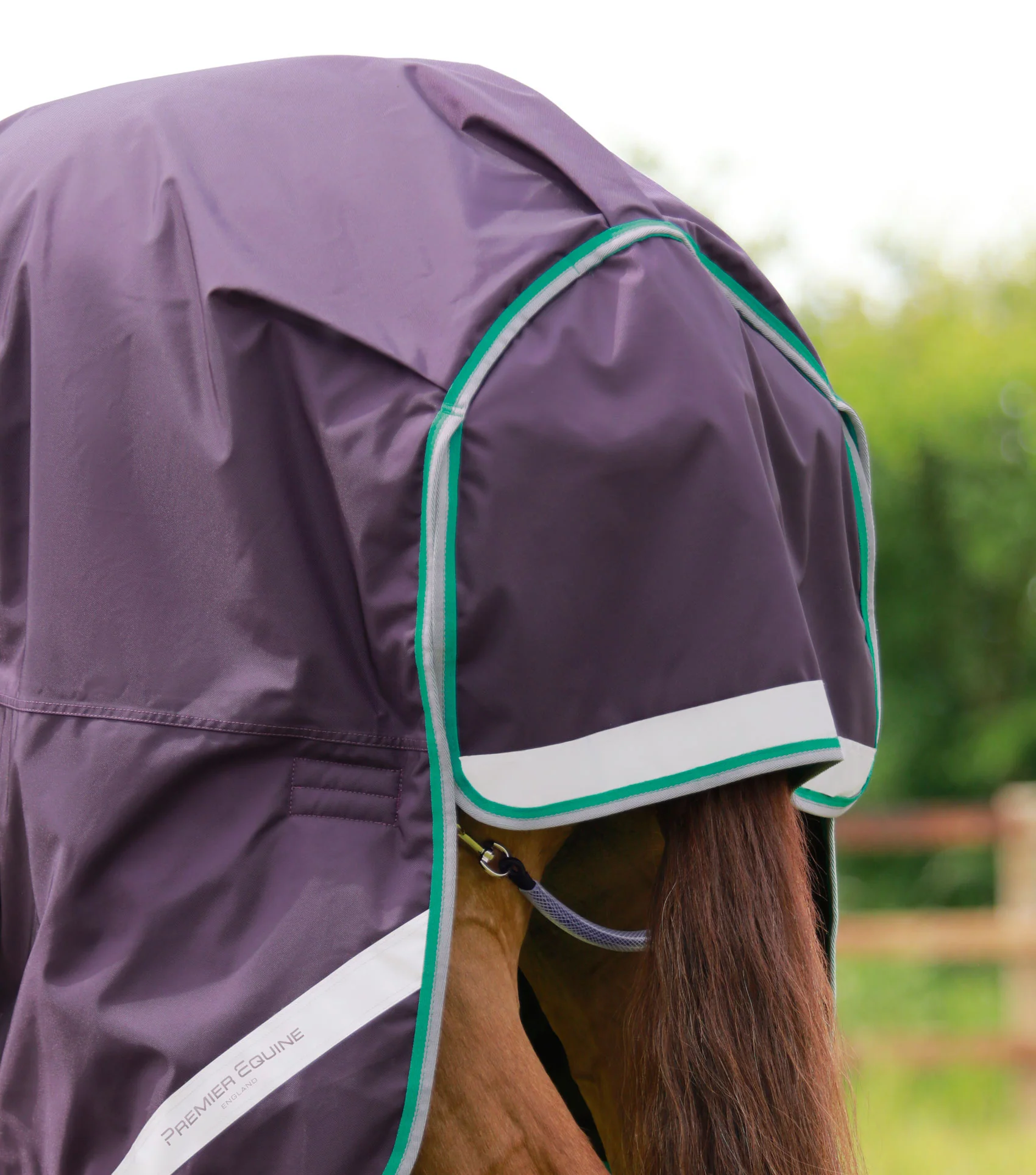 Buster 200g Turnout Rug with Snug-Fit Neck Cover Purple - Image 6